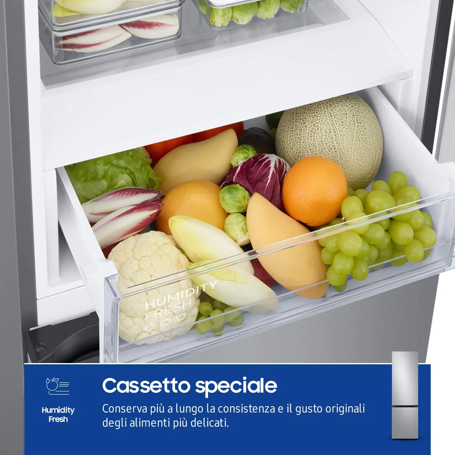 Samsung EcoFlex AI Frigorifero Combinato RB38C600DSA/EF, 390 L, Silver Inox - immagine 6