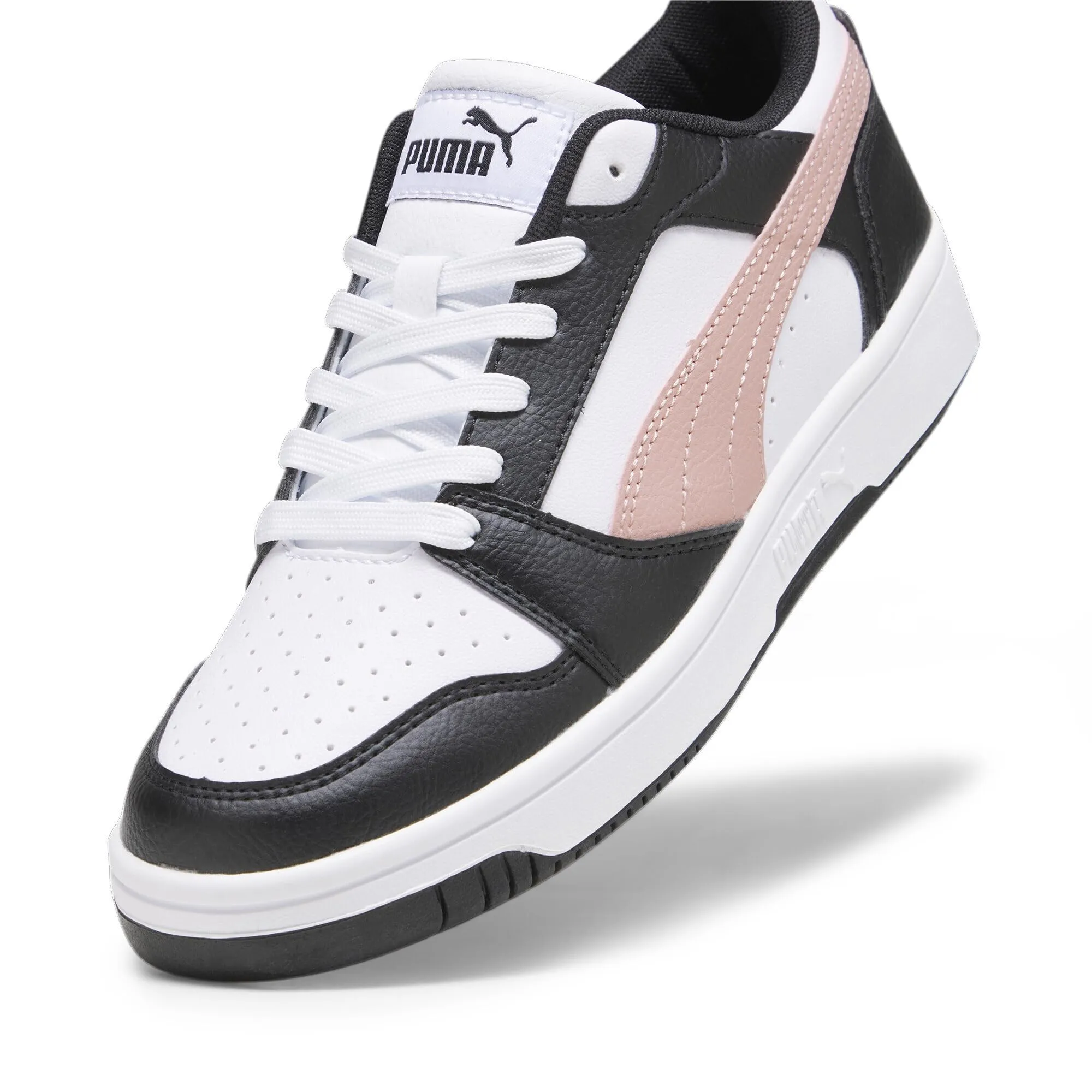Puma Rebound V6 Low Scarpe Sportive Unisex Adulto, Bianco Futuro Rosa Nero, 37.5 EU - immagine 8