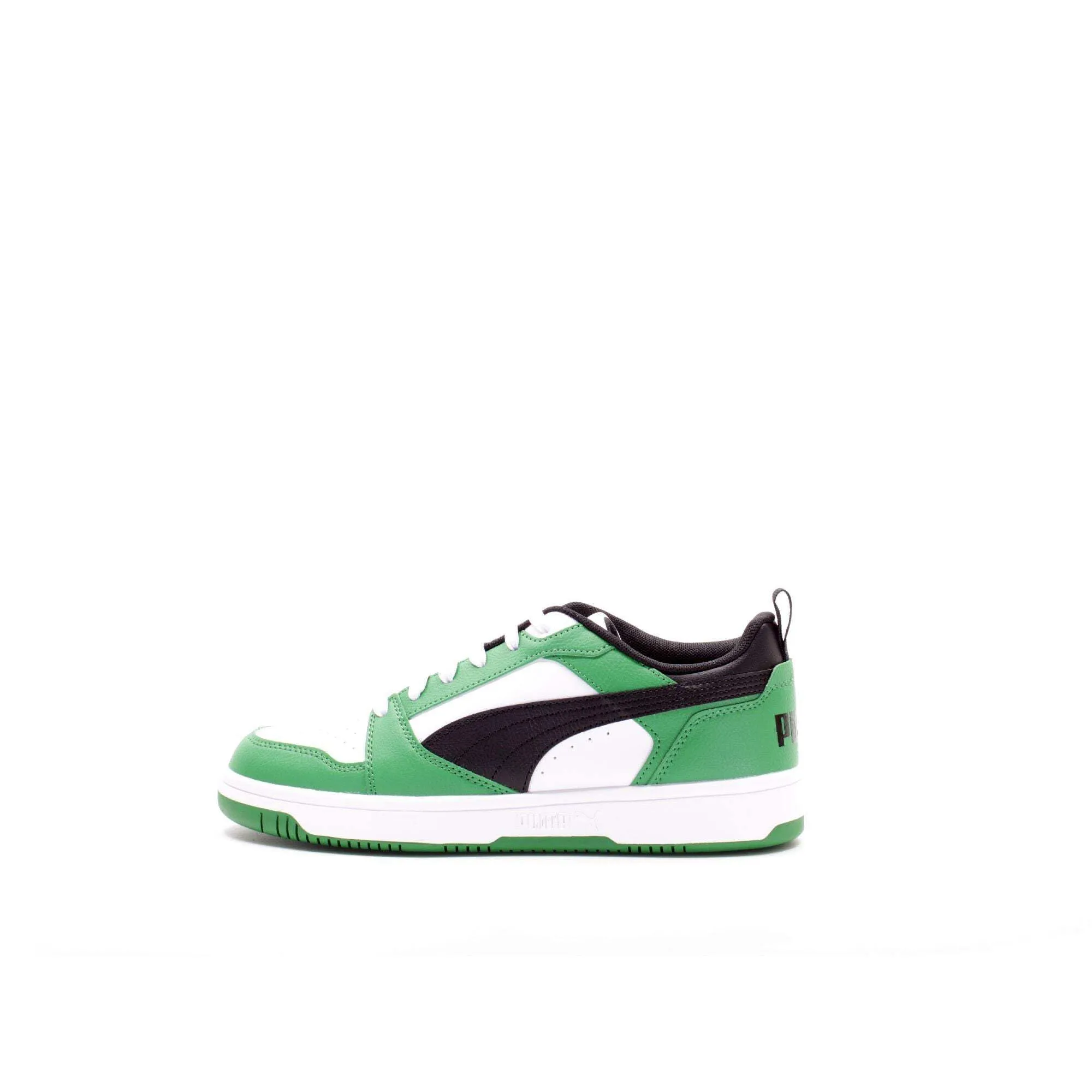 Puma Rebound V6 Low Sneakers, White Black Archive Green, 42.5 EU - immagine 1