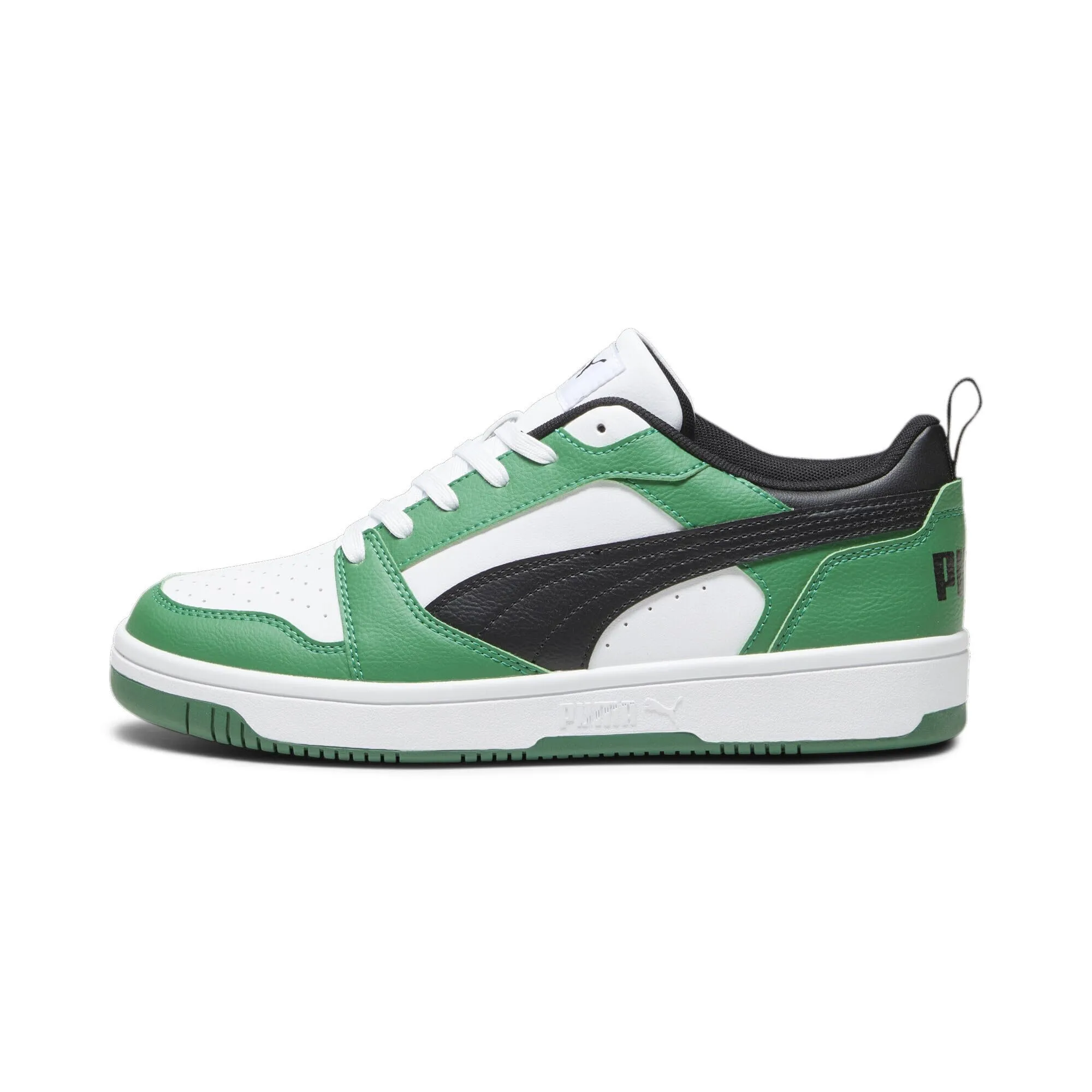 Puma Rebound V6 Low Sneakers, White Black Archive Green, 42.5 EU - immagine 5