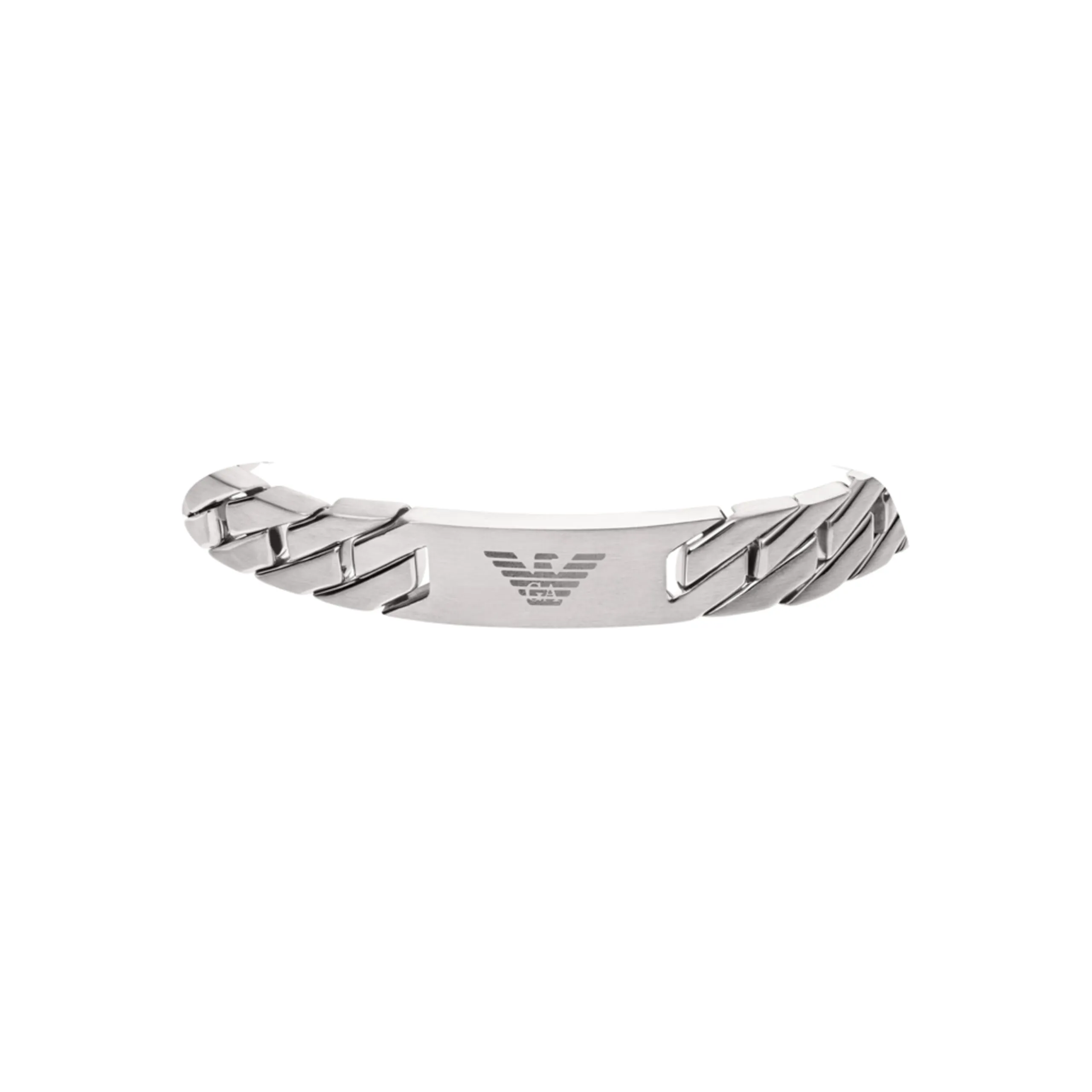 Emporio Armani Bracciale da uomo in acciaio inossidabile EGS2435040, Grigio argento - immagine 2