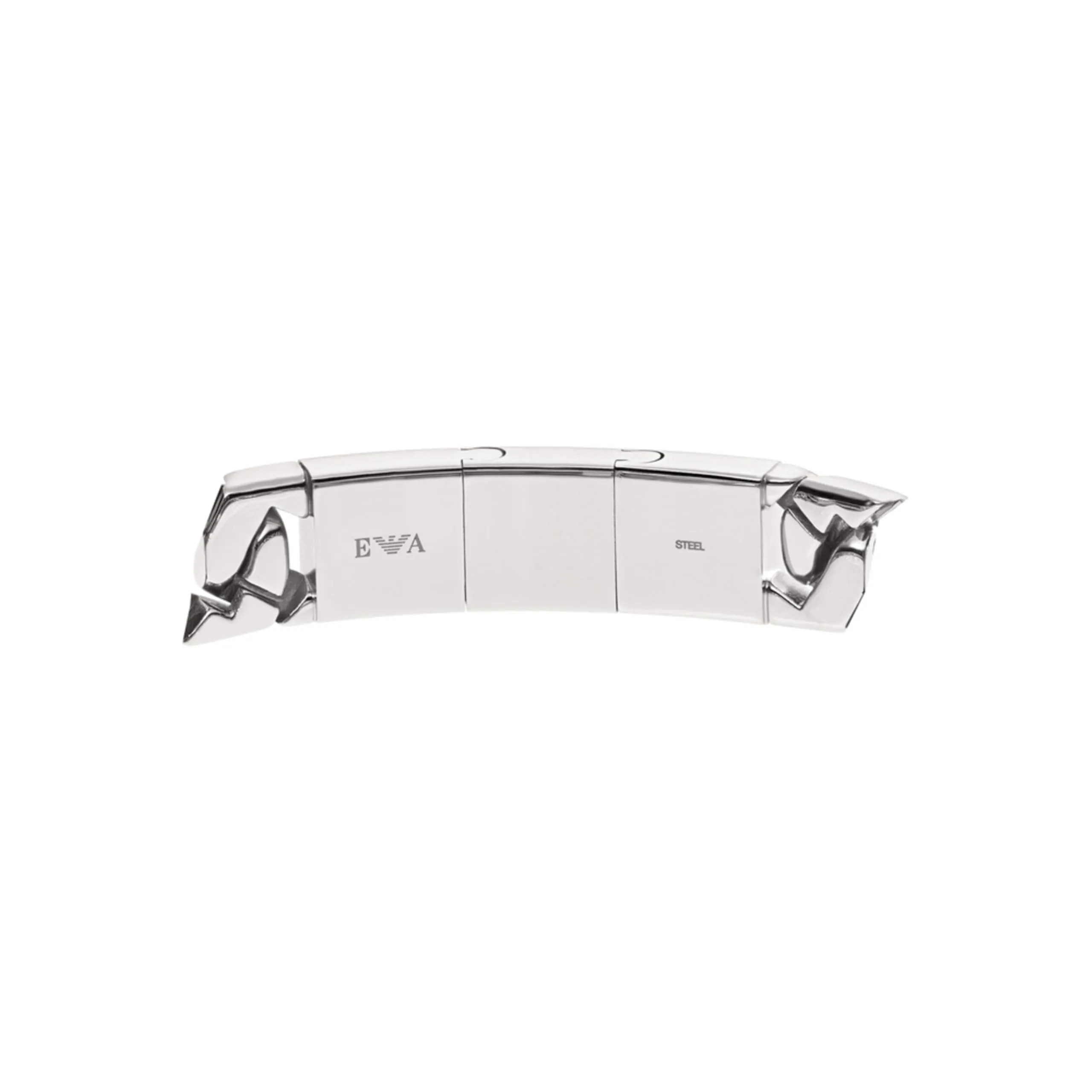 Emporio Armani Bracciale da uomo in acciaio inossidabile EGS2435040, Grigio argento - immagine 3
