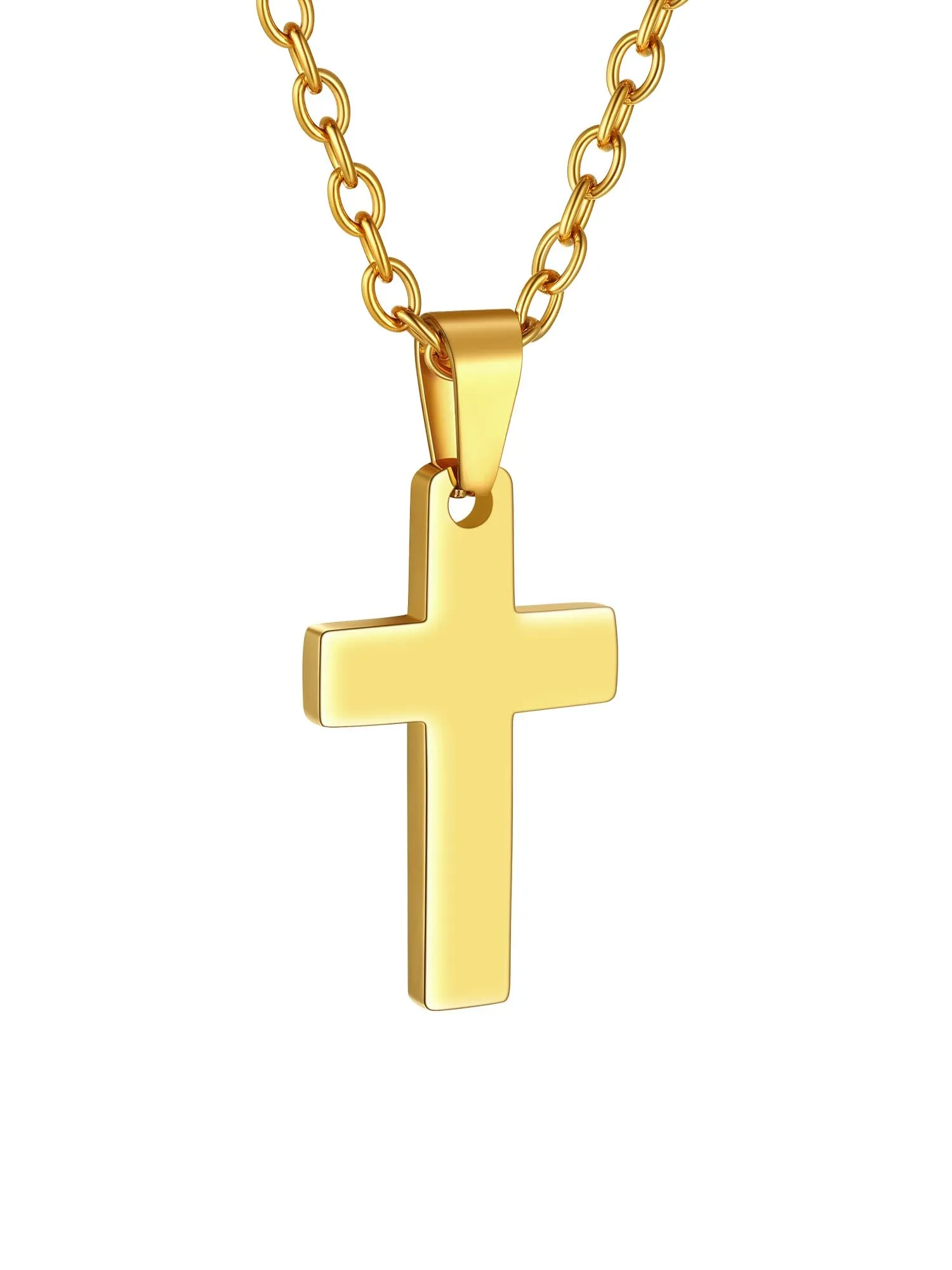 PROSTEEL Collana Croce Uomo Oro 31mm Acciaio Inox 316L - immagine 1