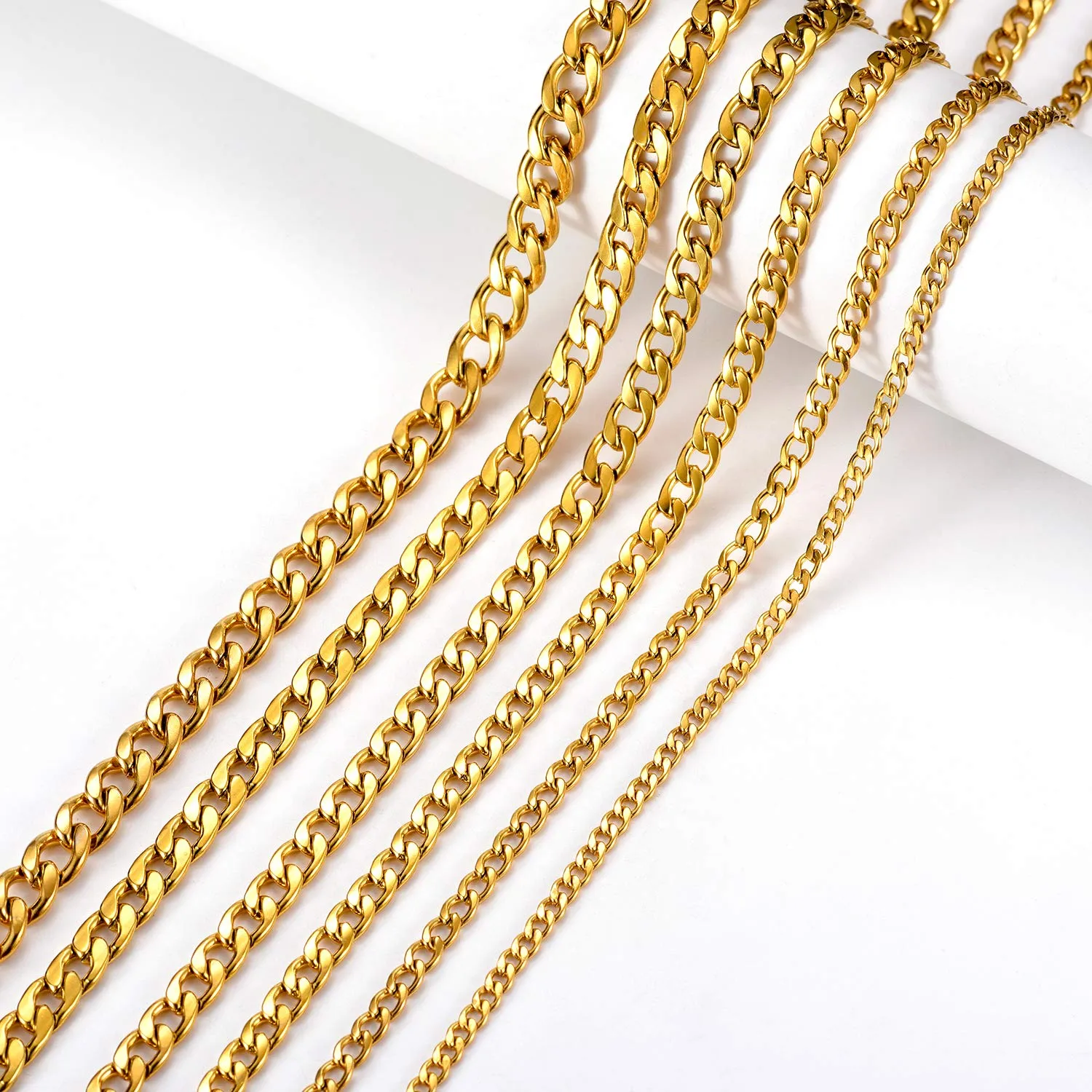 MASADA Collana da uomo in acciaio inossidabile 316L, catena a maglie larghe, 52 cm - immagine 6