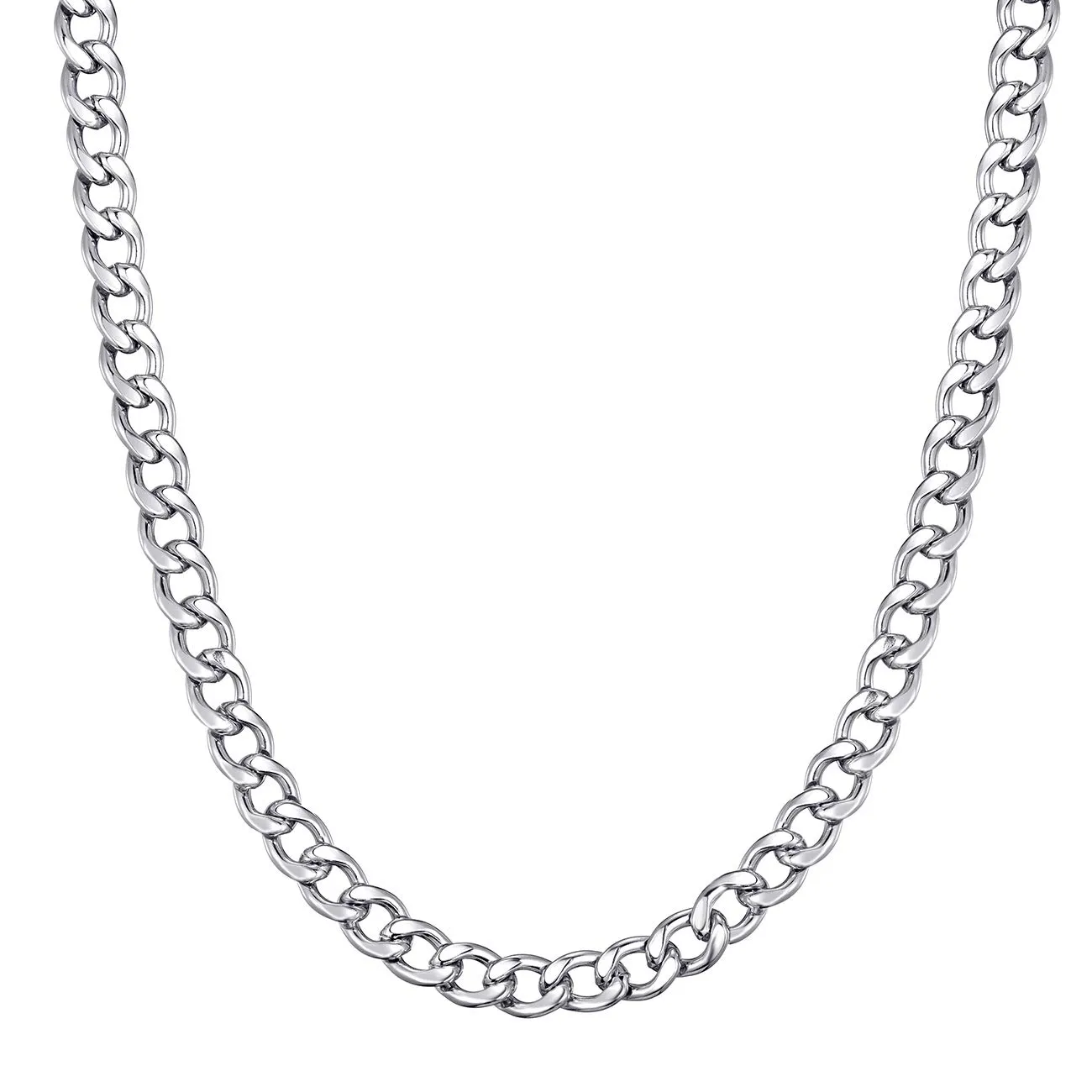 MASADA Collana da uomo in acciaio inossidabile 316L, 52 cm, Argento e Oro - immagine 2