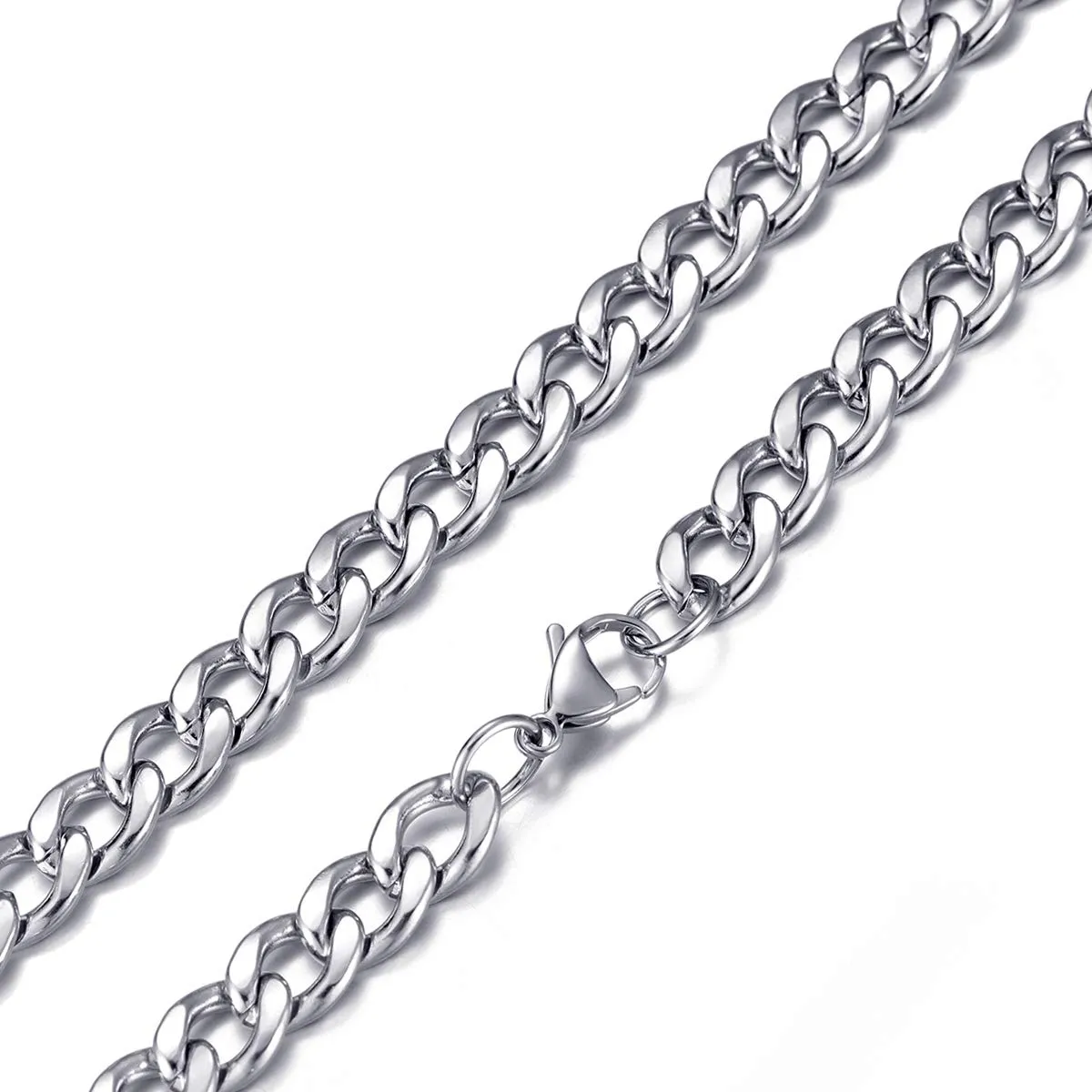 MASADA Collana da uomo in acciaio inossidabile 316L, 52 cm, Argento e Oro - immagine 3