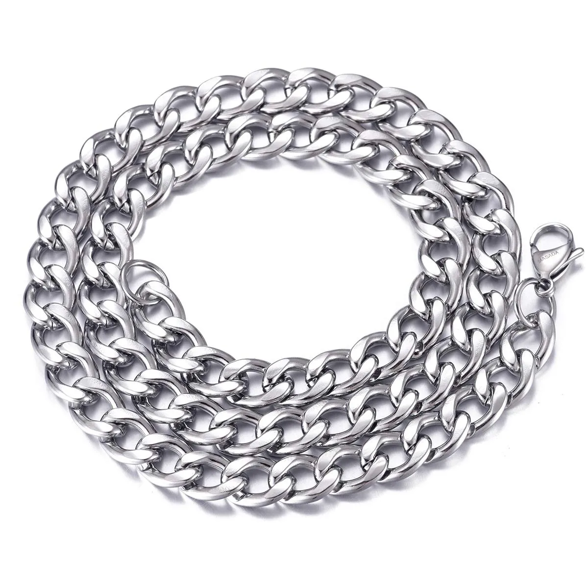 MASADA Collana da uomo in acciaio inossidabile 316L, 52 cm, Argento e Oro - immagine 4