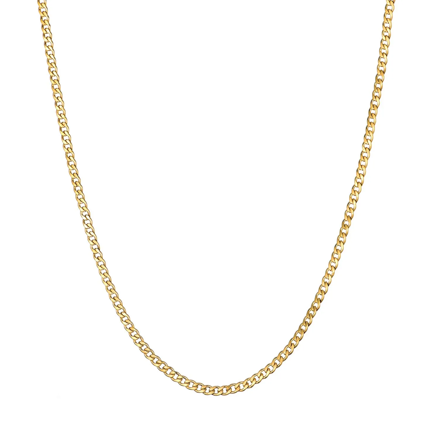 MASADA Collana da uomo in acciaio inossidabile 316L, catena a maglie larghe, argento e oro - immagine 2