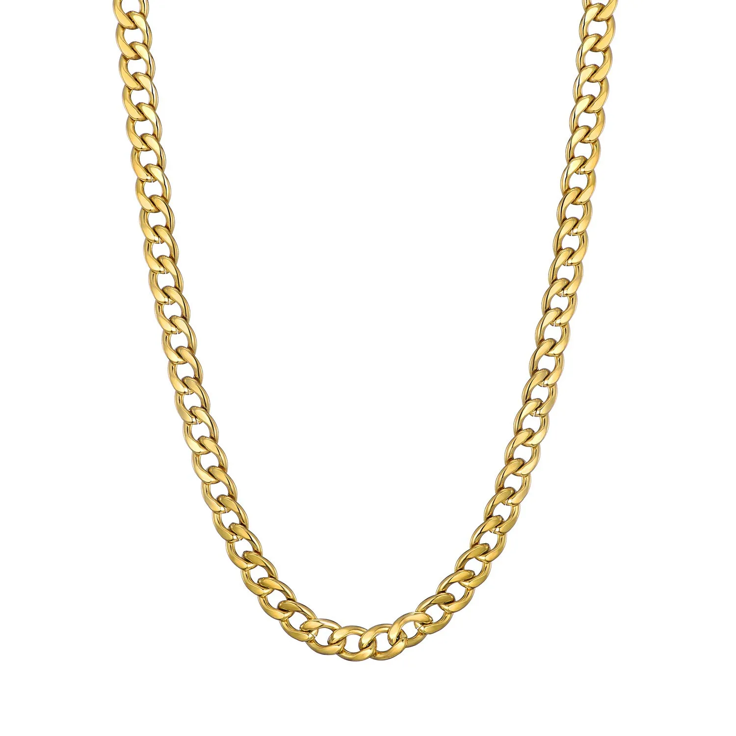 MASADA Collana da uomo in acciaio inossidabile 316L, catena a maglie larghe, 52 cm - immagine 2