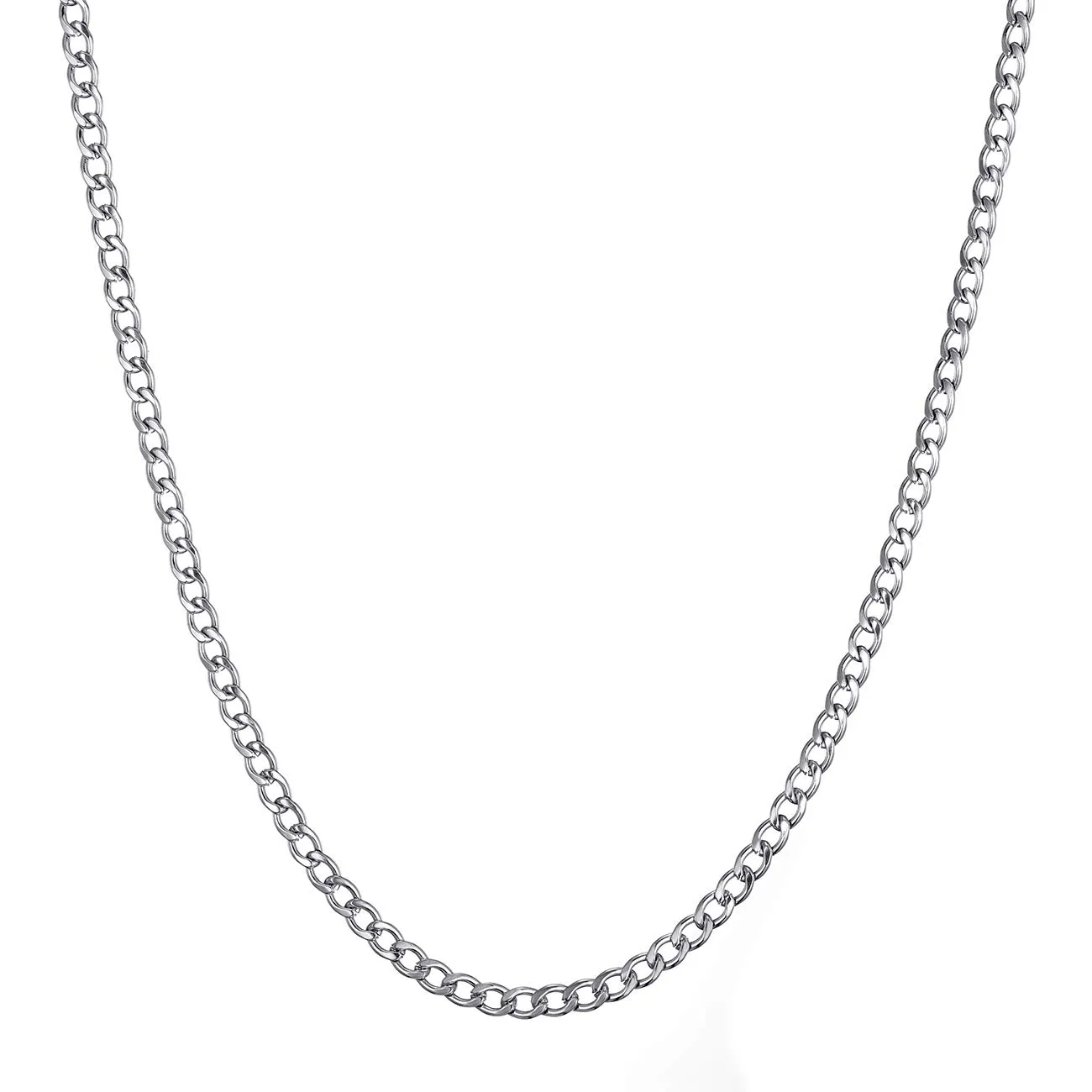 MASADA Collana da uomo in acciaio inossidabile 316L, catena larga, argento e oro - immagine 2