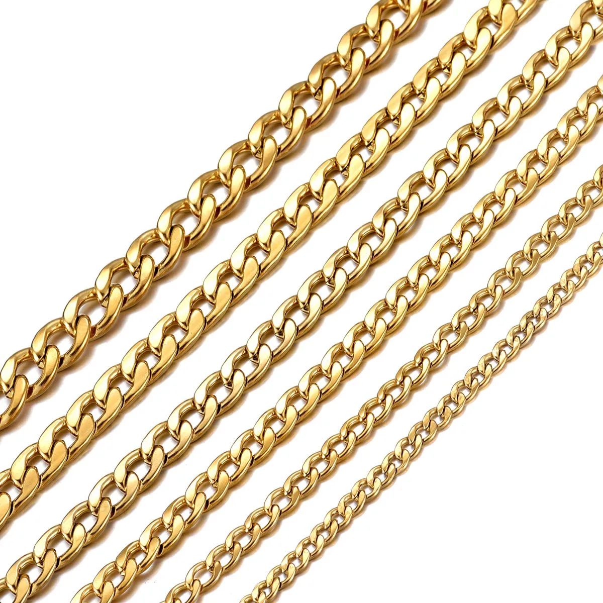 MASADA Collana da uomo in acciaio inossidabile 316L, catena larga, 52 cm - immagine 1