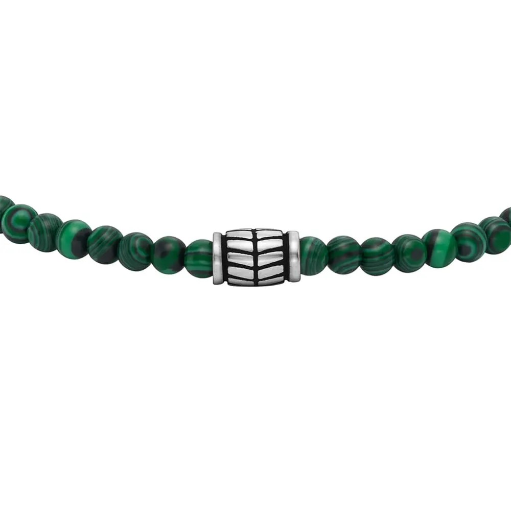 Fossil Bracciale da Uomo in Acciaio Inossidabile Argento Verde, JF04415040 - immagine 4