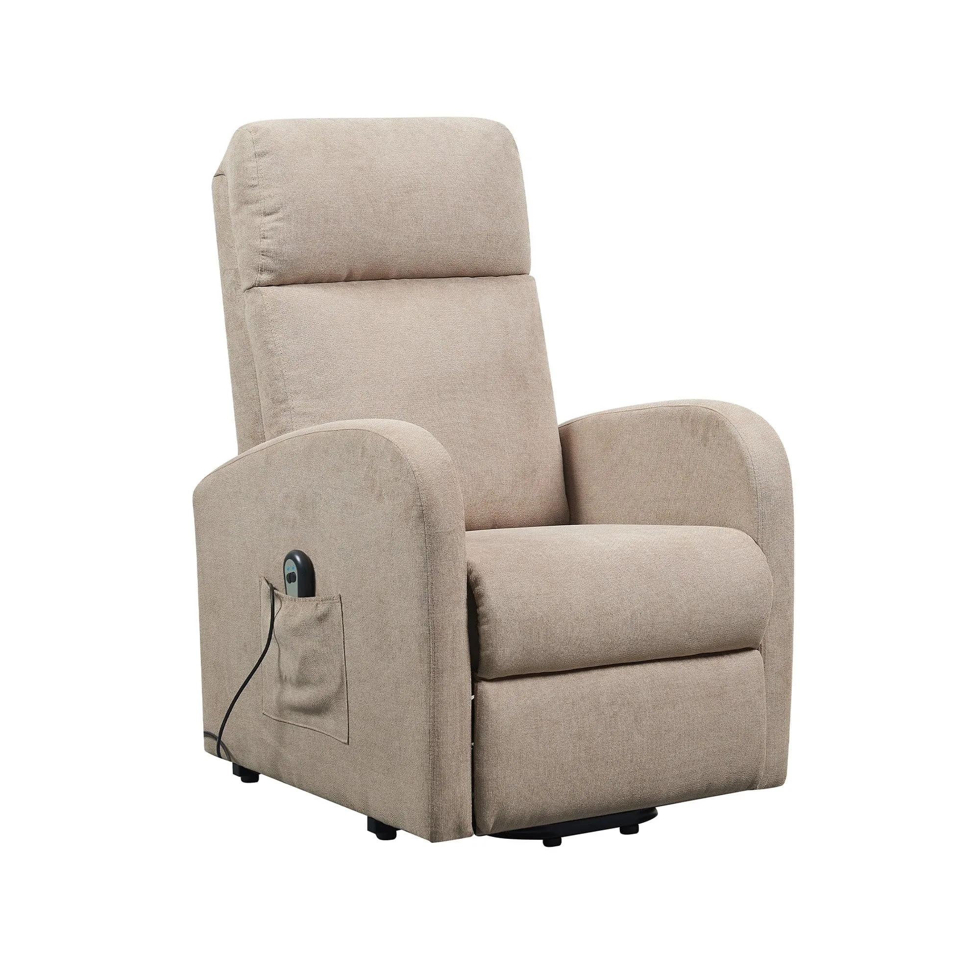 Poltrone Italia Poltrona Alzapersona Relax Reclinazione Elettrica Microfibra Cammello - immagine 1