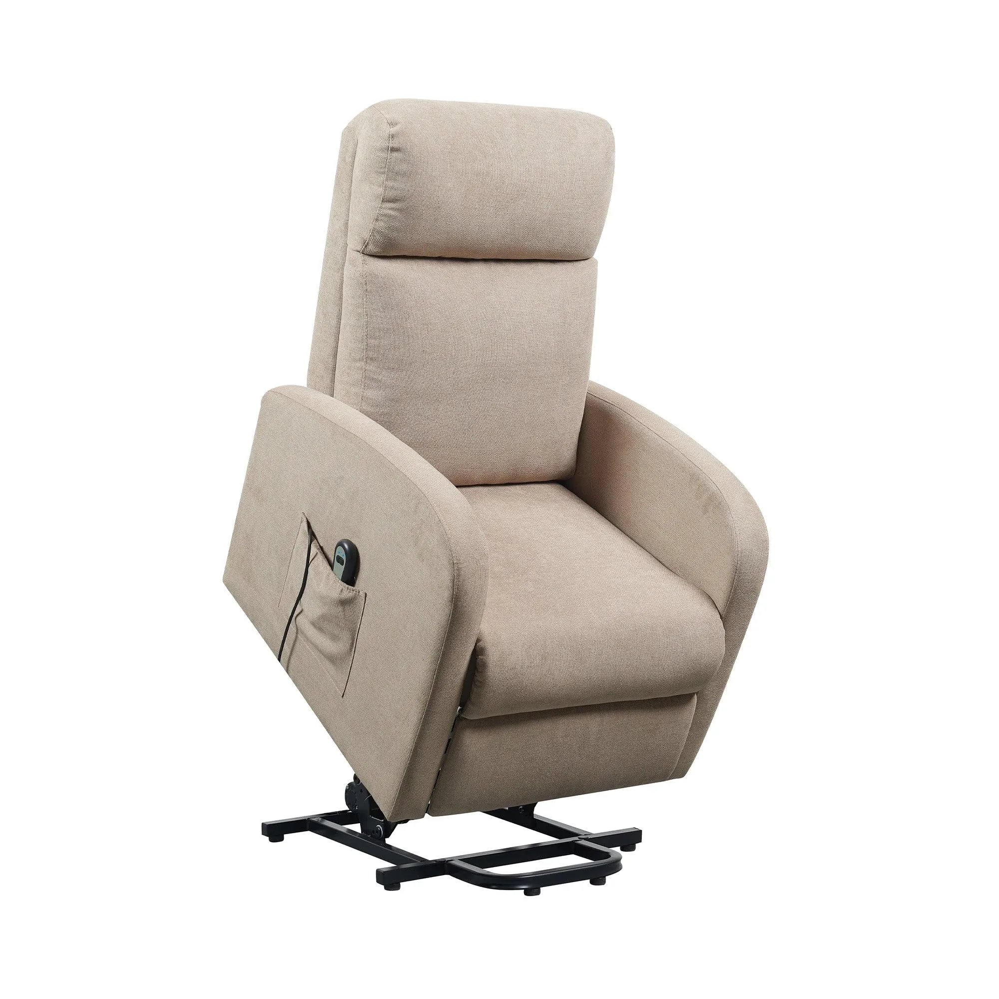Poltrone Italia Poltrona Alzapersona Relax Reclinazione Elettrica Microfibra Cammello - immagine 4