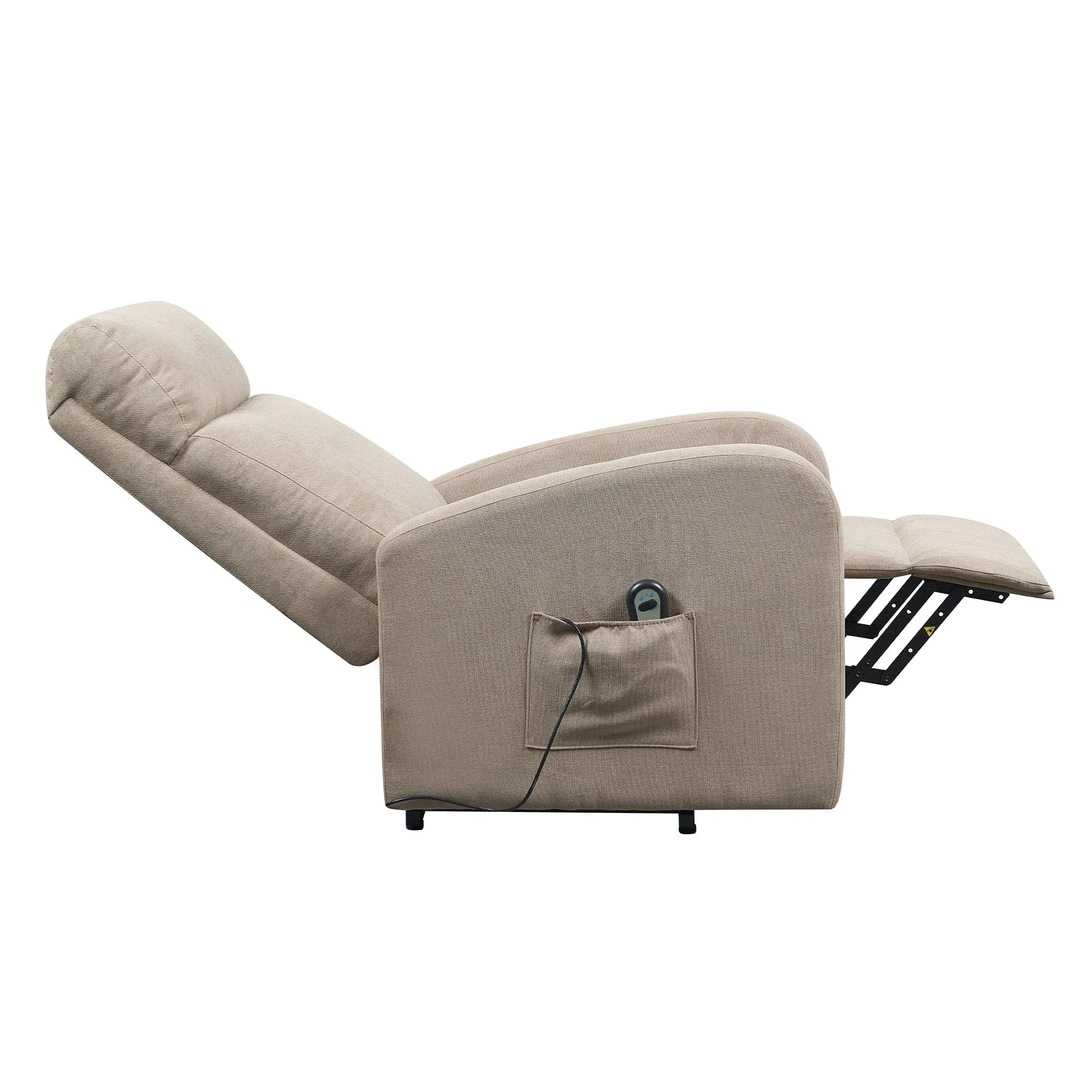 Poltrone Italia Poltrona Alzapersona Relax Reclinazione Elettrica Microfibra Cammello - immagine 6
