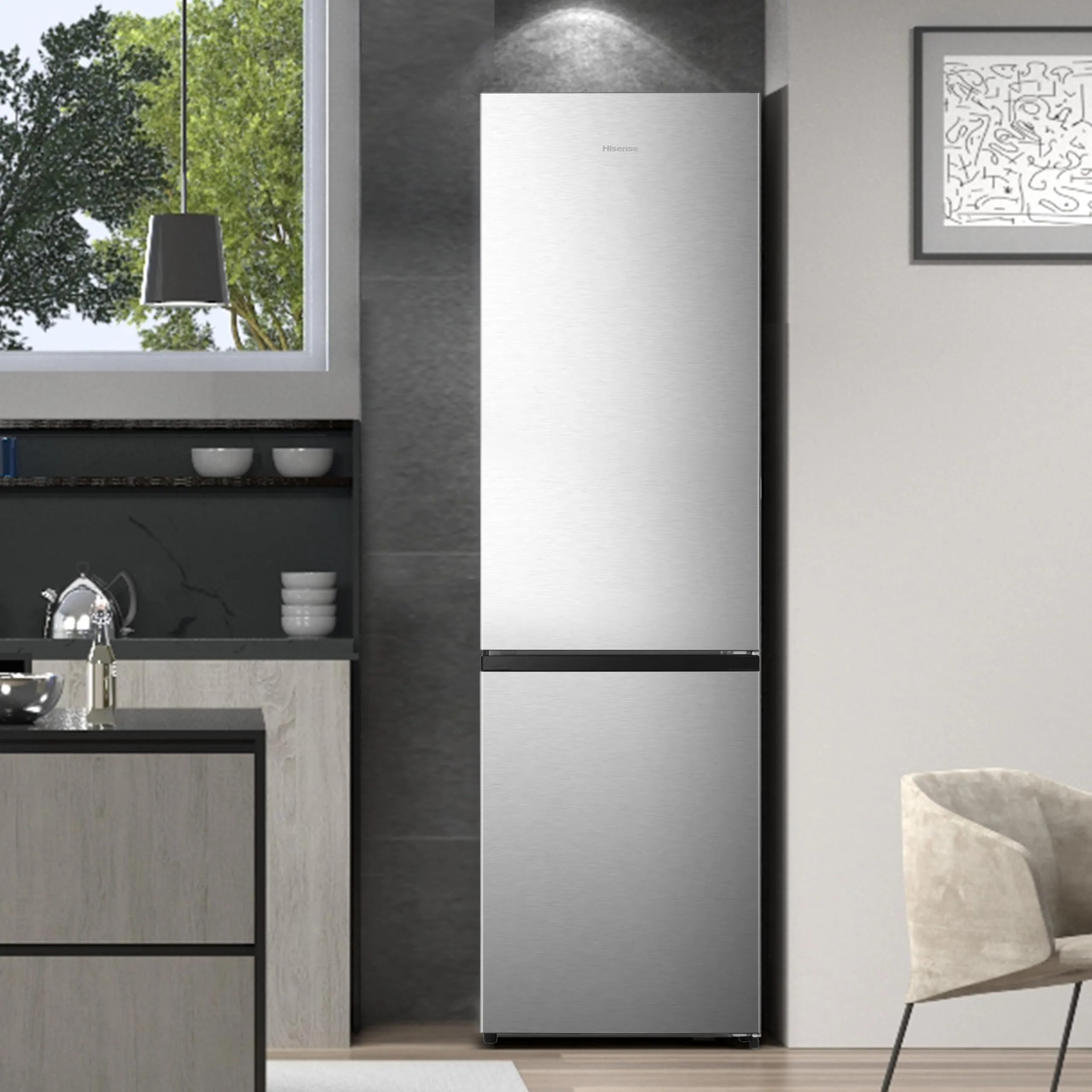 Hisense MC60331IE Frigorifero Combinato Total No Frost, Inox, 200 cm, 336 Litri, Classe E - immagine 8