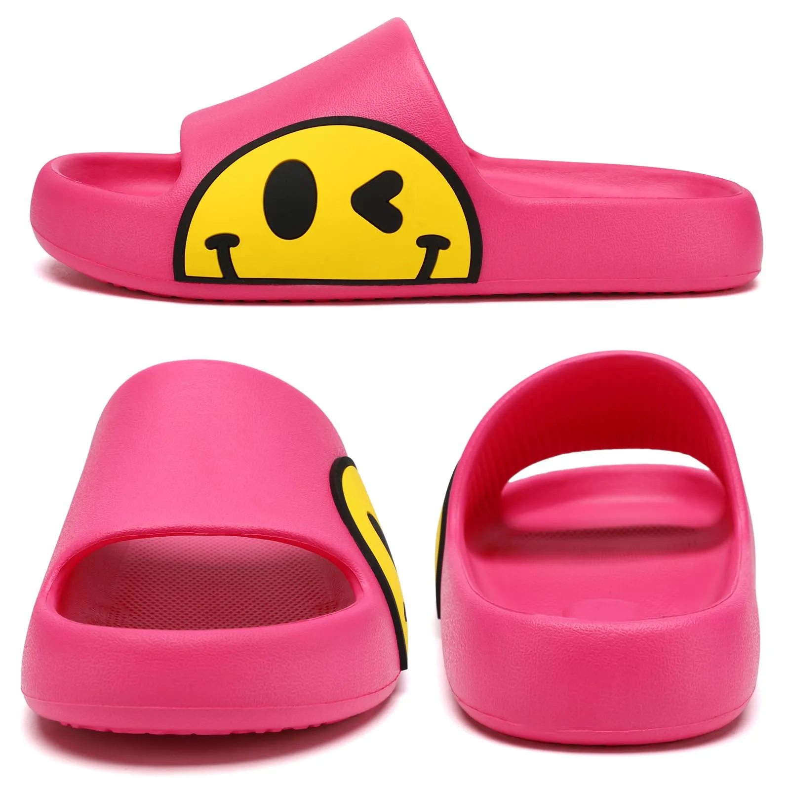 Waysoland Ciabatte in EVA Antiscivolo per Donna Uomo e Bambini, Rosa Rossa, 39/40 EU - immagine 2