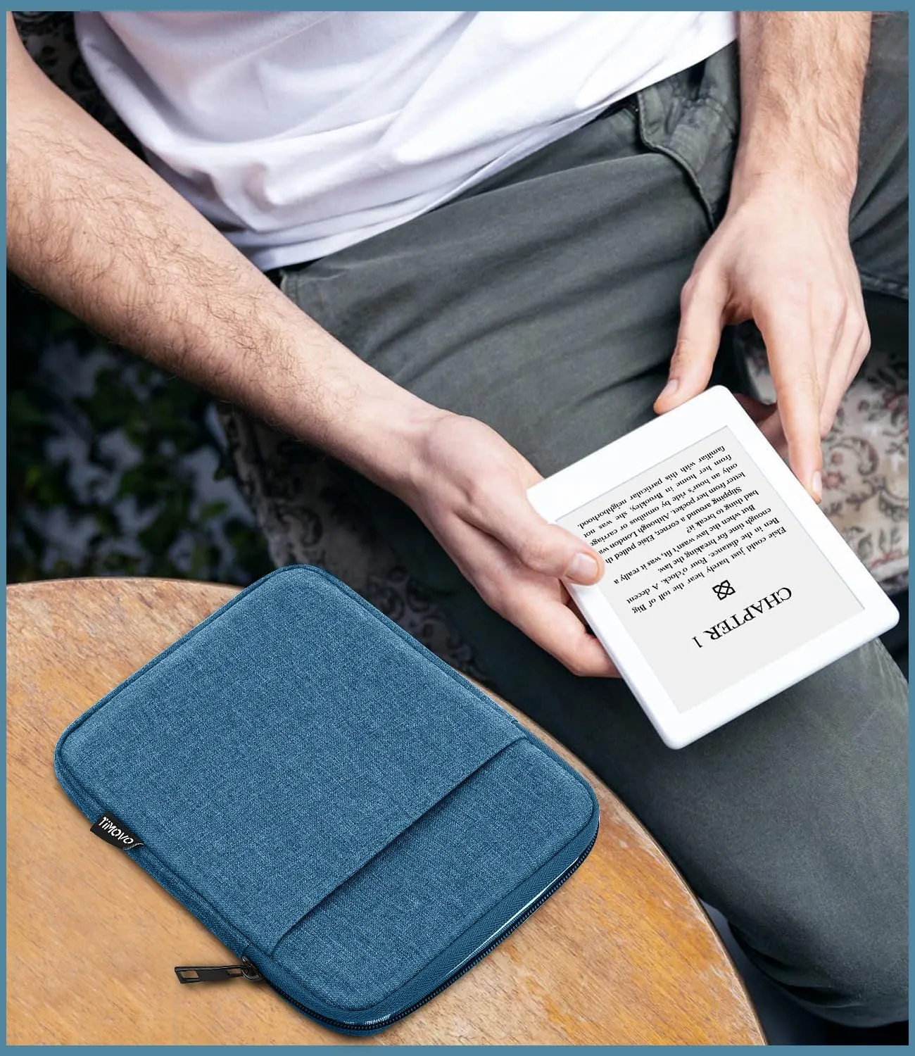 TiMOVO Custodia per Tablet 8-9 Pollici con Tasche, Blu - immagine 7