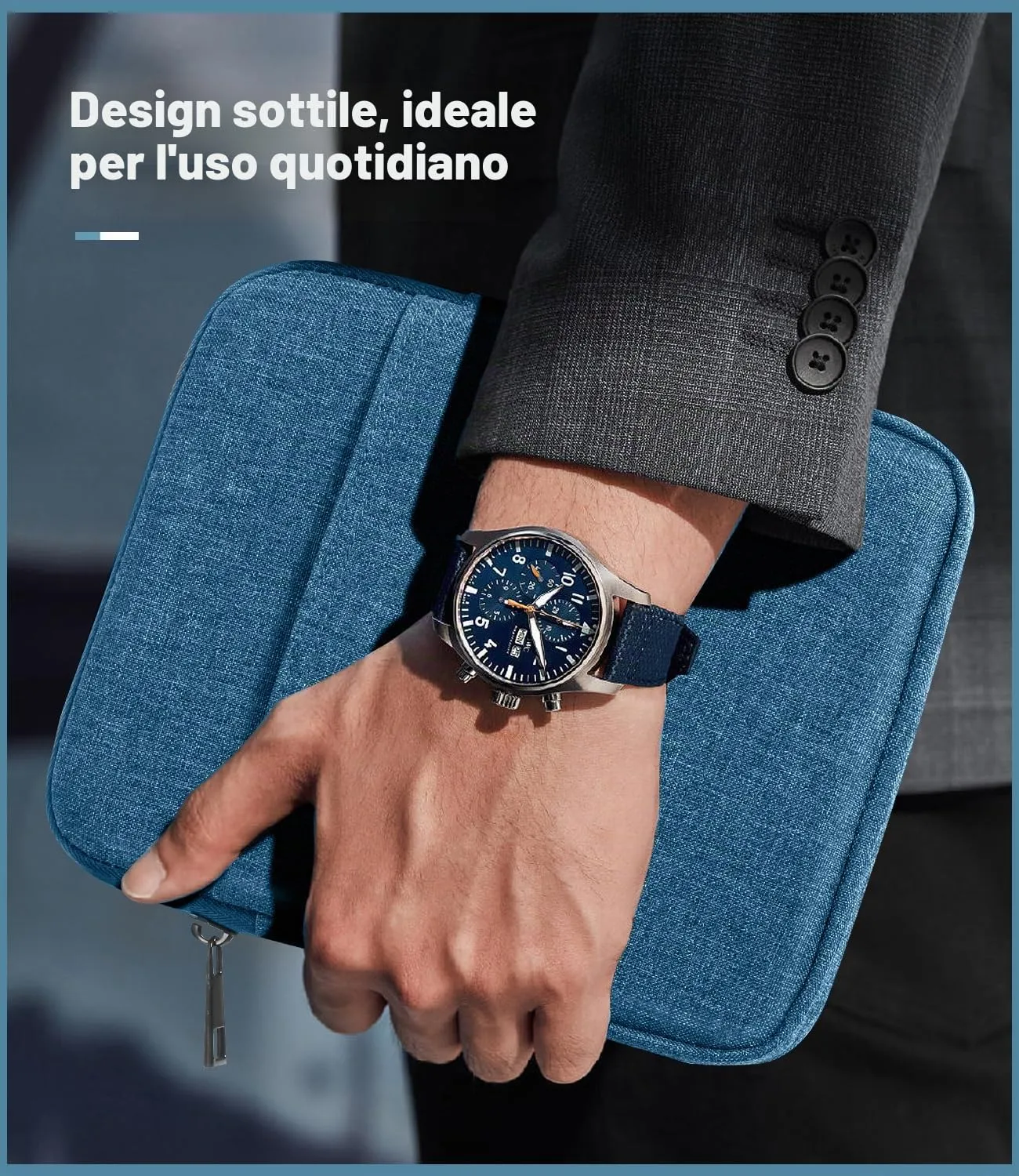 TiMOVO Custodia per Tablet 8-9 Pollici con Tasche, Blu - immagine 8