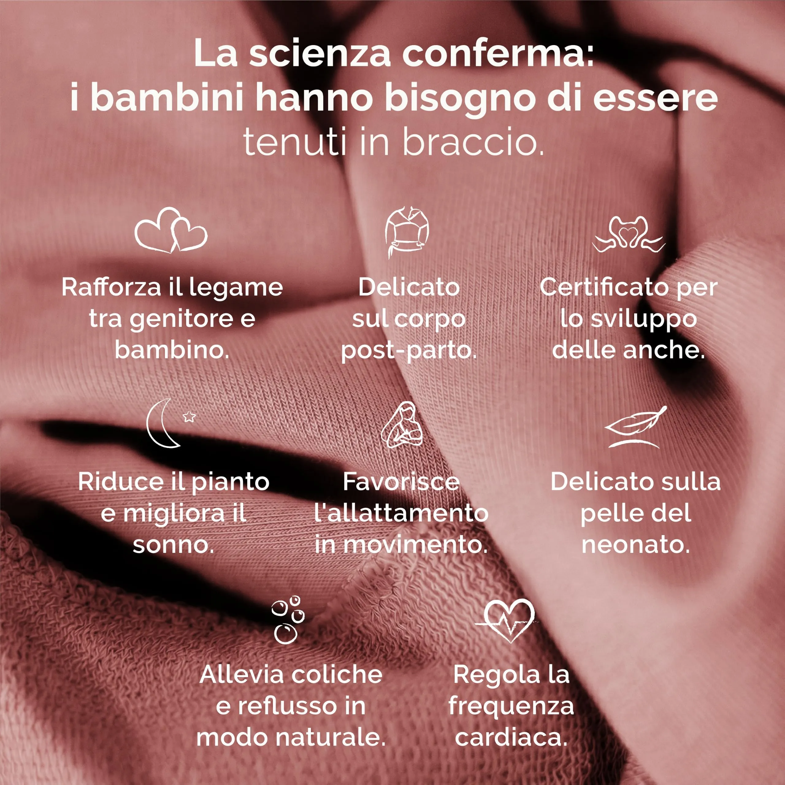 Boba Fascia Porta Bebè Elastica in Cotone, Rosa Antico - immagine 9