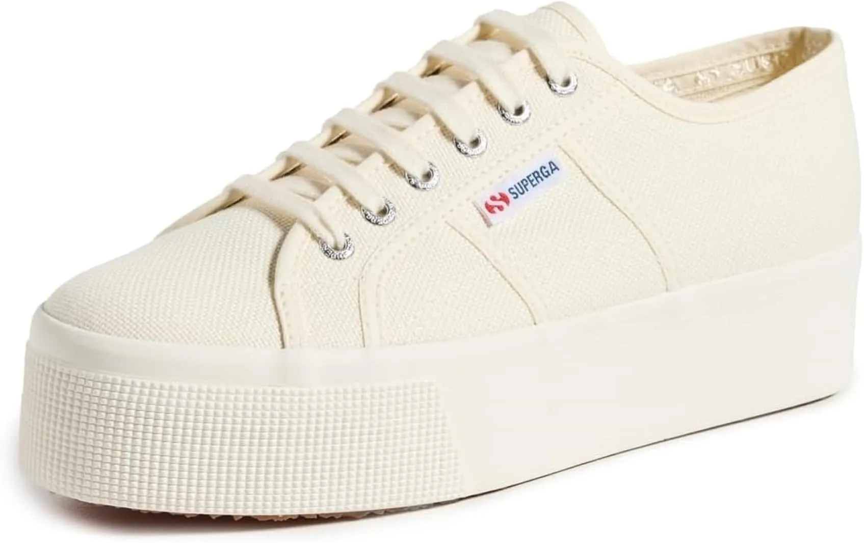 Superga 2790 Platform Sneakers for Women, Beige, Cotton, Size 39.5 - immagine 1