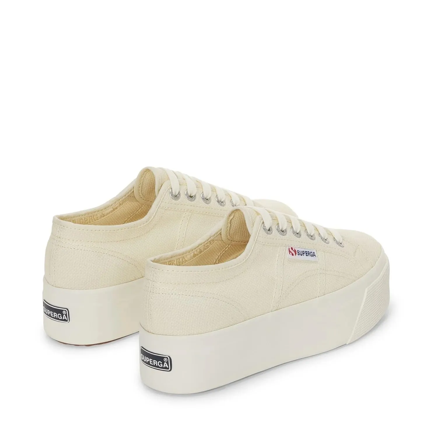 Superga 2790 Platform Sneakers for Women, Beige, Cotton, Size 39.5 - immagine 4