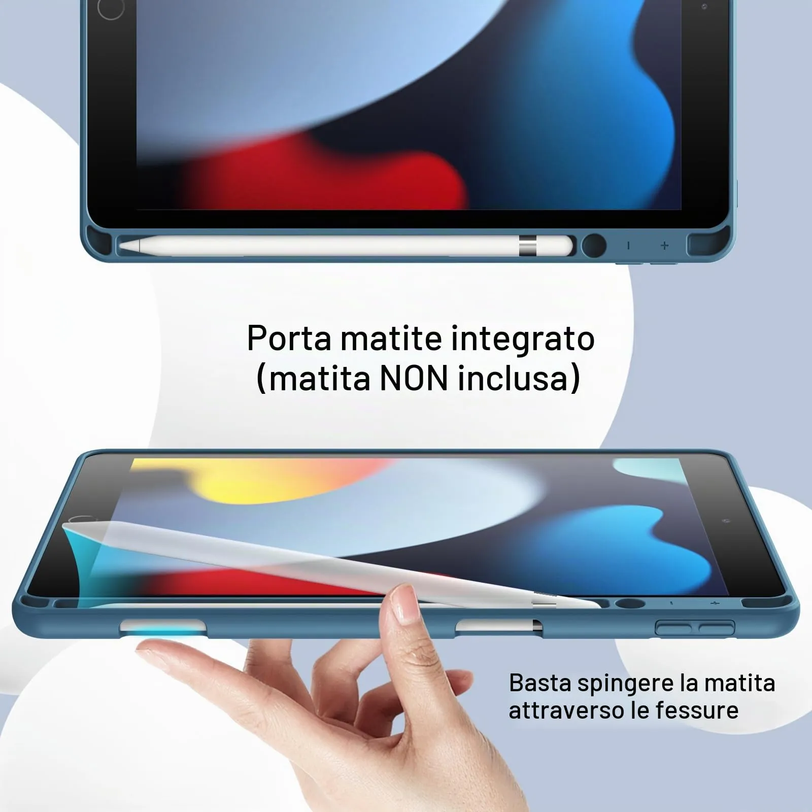 JETech Custodia per iPad 9ª/8ª/7ª Gen 10,2", Verde Acqua - immagine 5