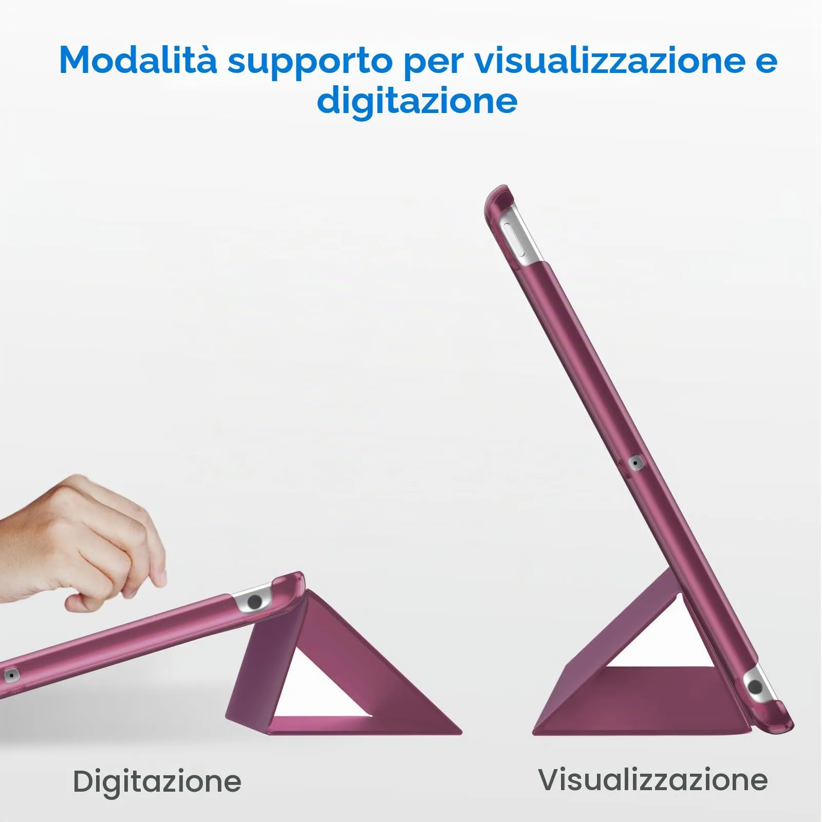 JETech Custodia per iPad 6ª/5ª Gen 9,7" (2018/2017), Vino Rosso - immagine 5