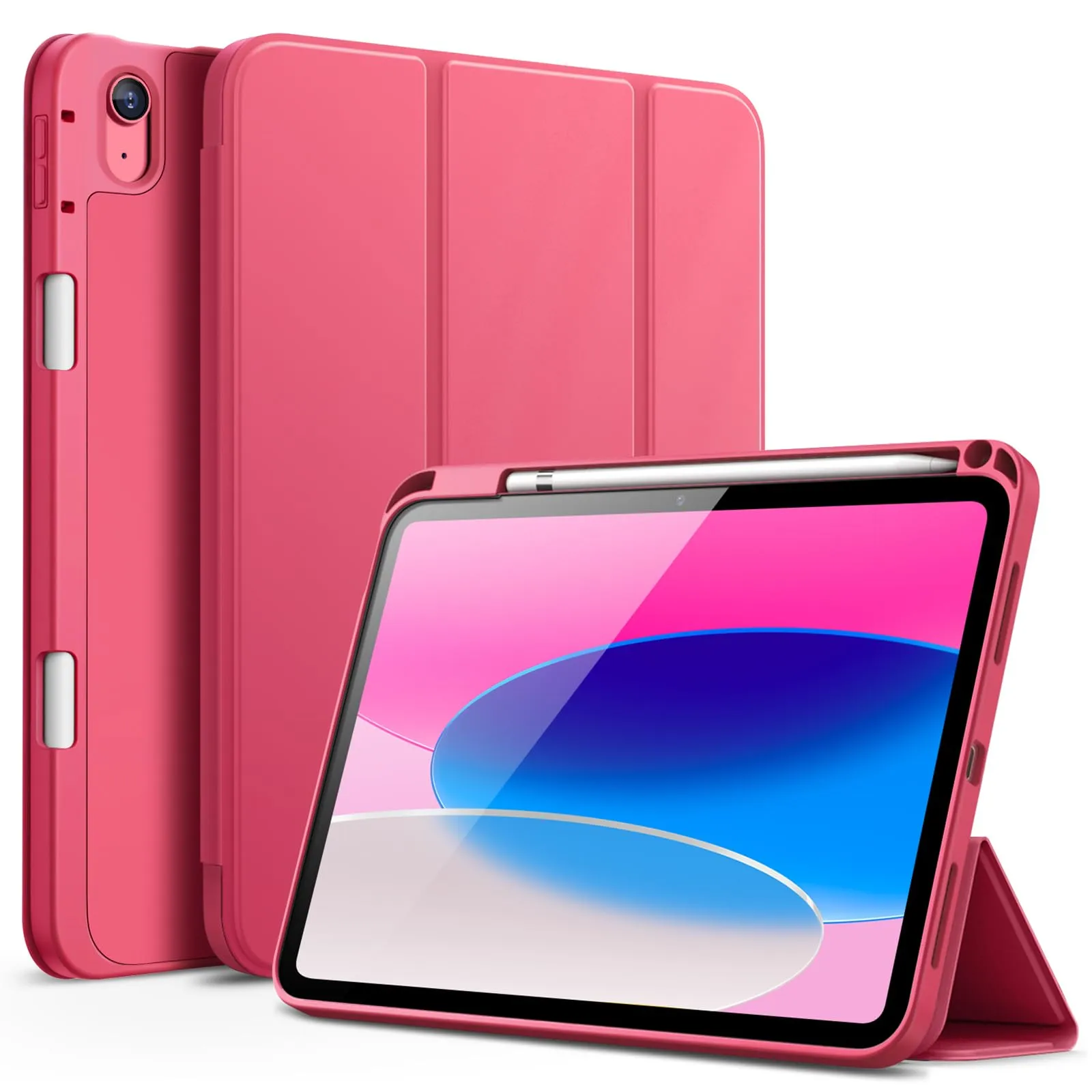 JETech Custodia per iPad 11ª/10ª Gen, Rosa - immagine 1