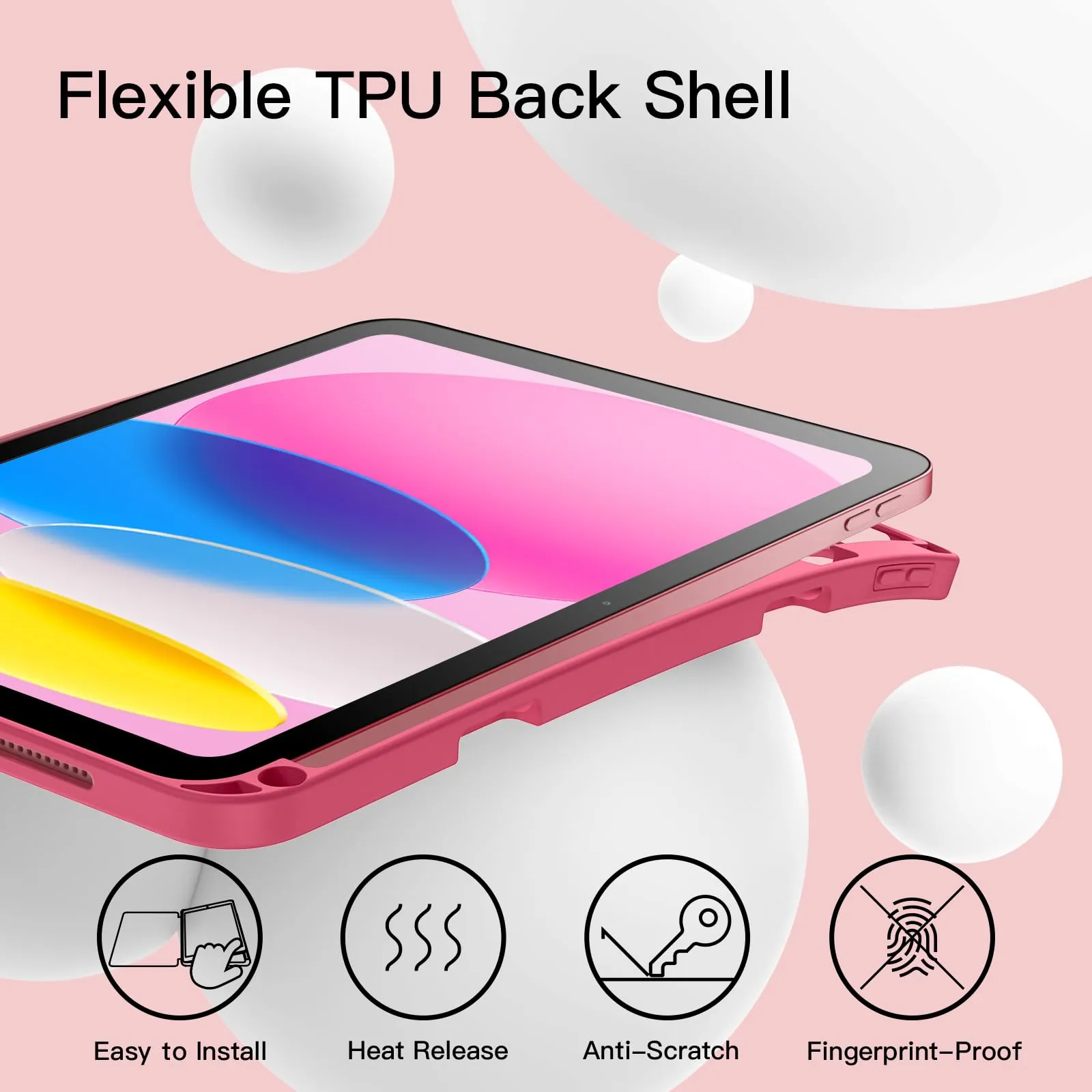 JETech Custodia per iPad 11ª/10ª Gen, Rosa - immagine 3