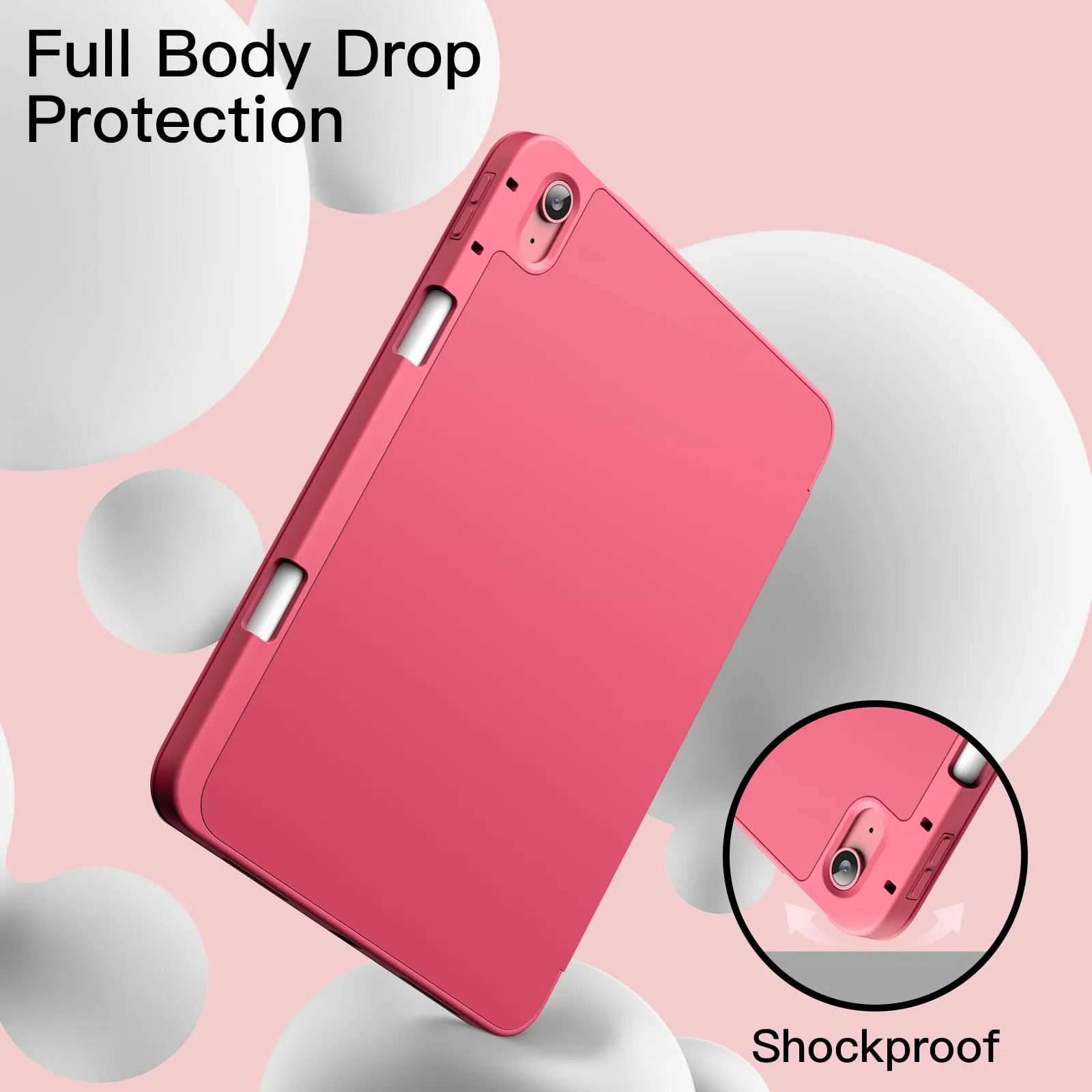 JETech Custodia per iPad 11ª/10ª Gen, Rosa - immagine 4