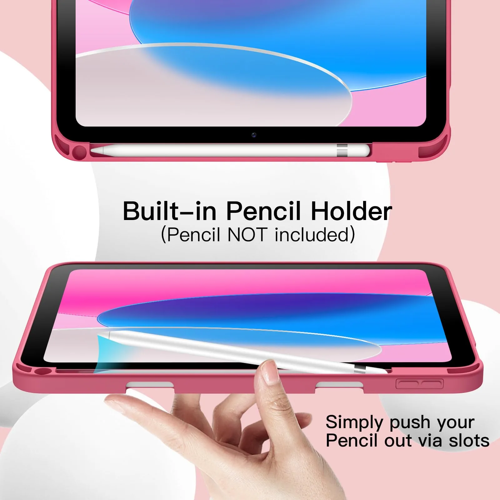JETech Custodia per iPad 11ª/10ª Gen, Rosa - immagine 5