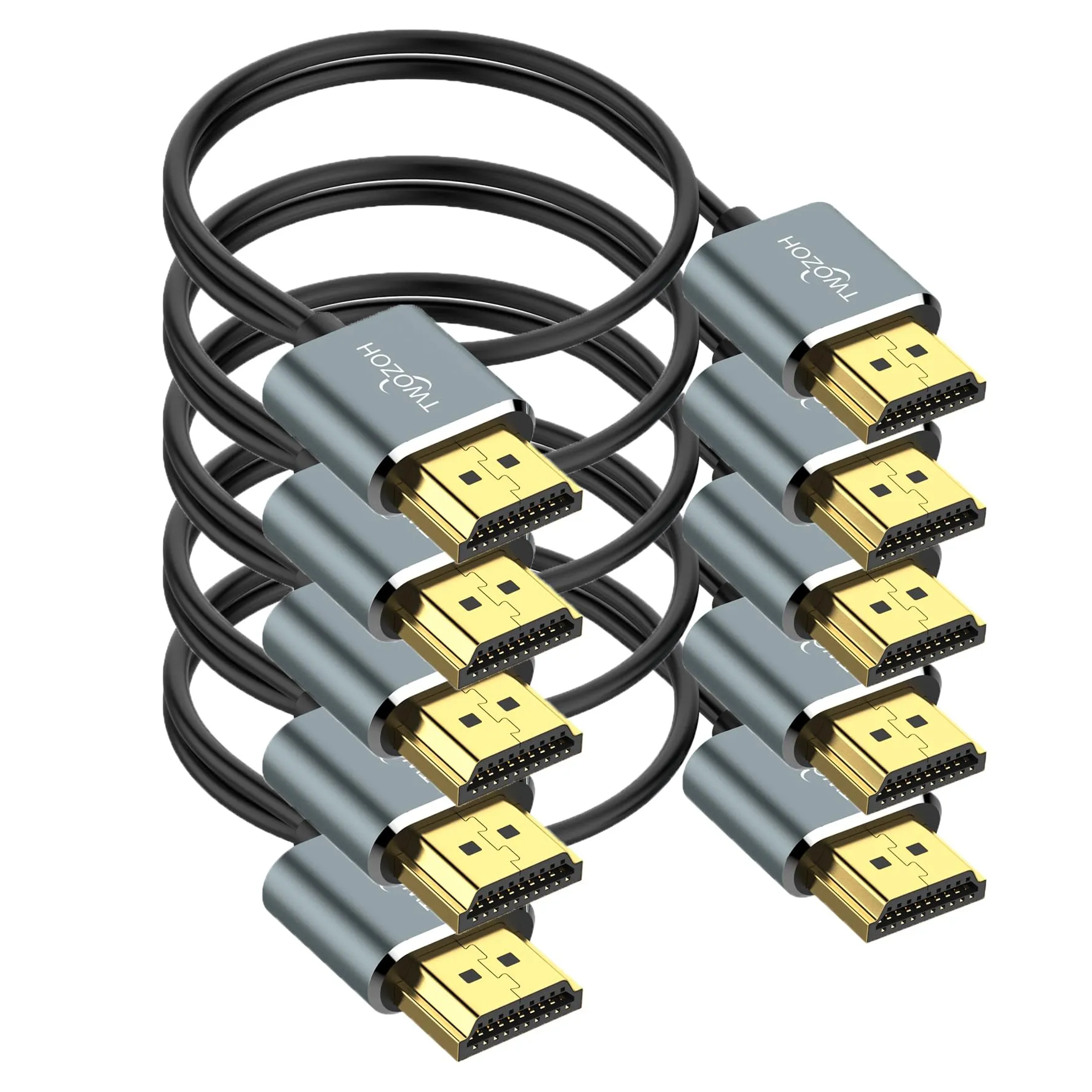 Twozoh HDMI 2.0 Cable 4K 60Hz Ultra Slim 0.5m (5 Pieces) - immagine 1