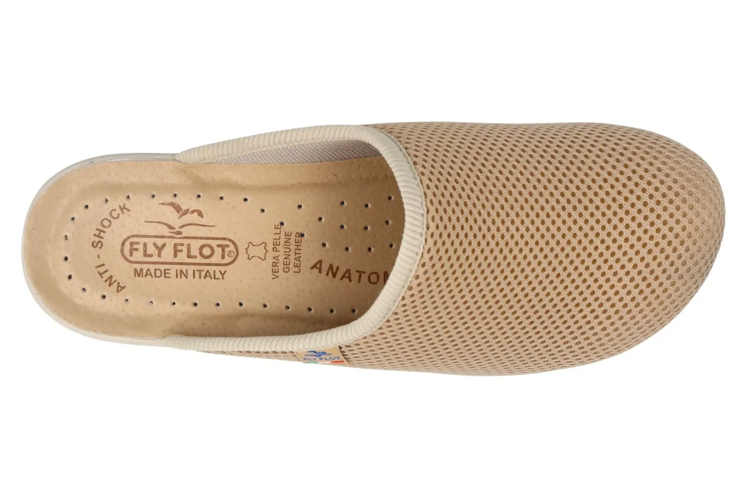 Fly Flot Fresh Woman Pantofole Donna Traspiranti con Tomaia in Rete Elastica, Beige, 42 - immagine 2