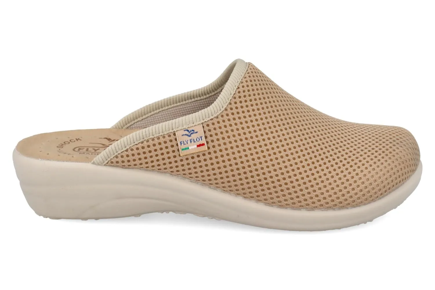 Fly Flot Fresh Woman Pantofole Donna Traspiranti con Tomaia in Rete Elastica, Beige, 42 - immagine 3