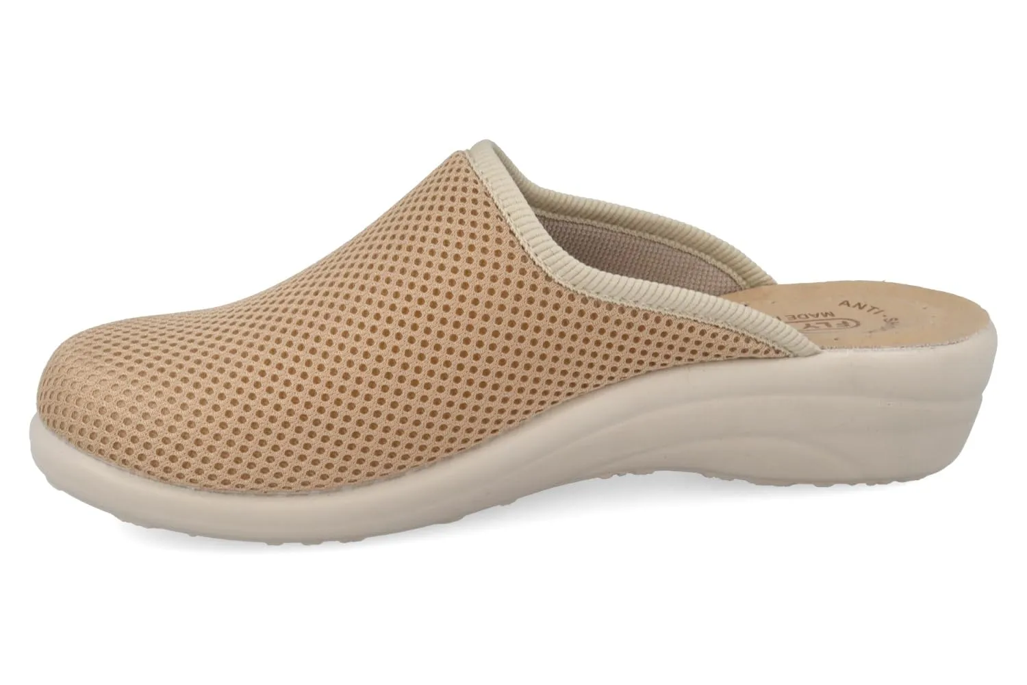 Fly Flot Fresh Woman Pantofole Donna Traspiranti con Tomaia in Rete Elastica, Beige, 42 - immagine 4