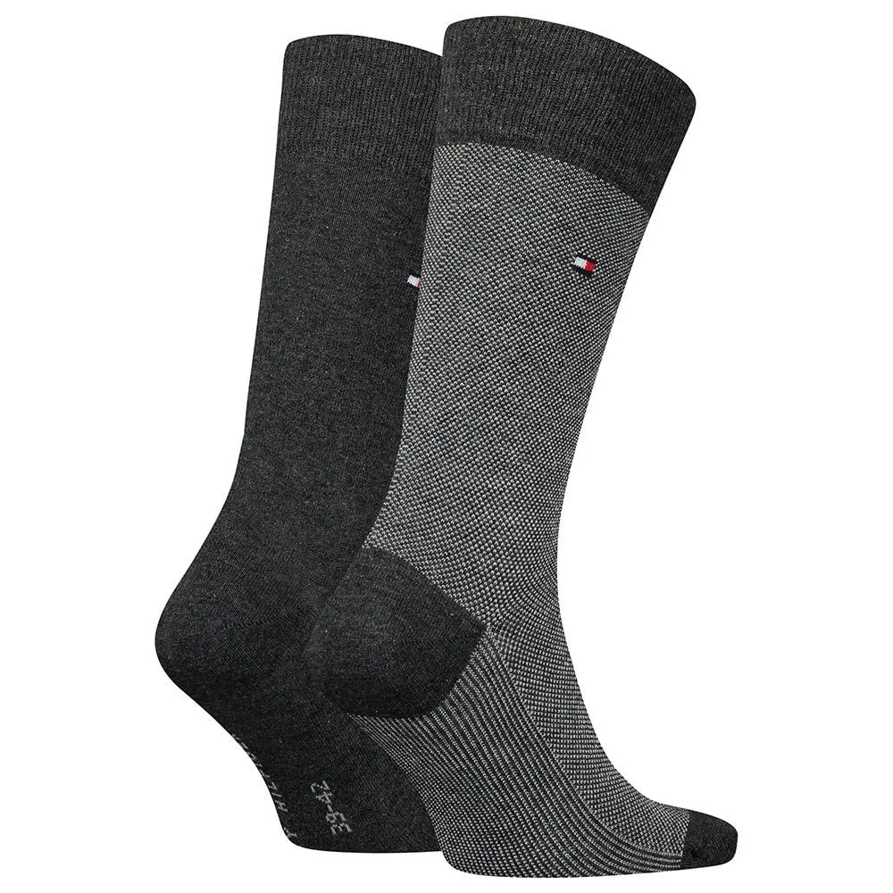 Tommy Hilfiger Classic Men's Socks, Anthracit 226, 43-46 (Pack of 2) - immagine 2