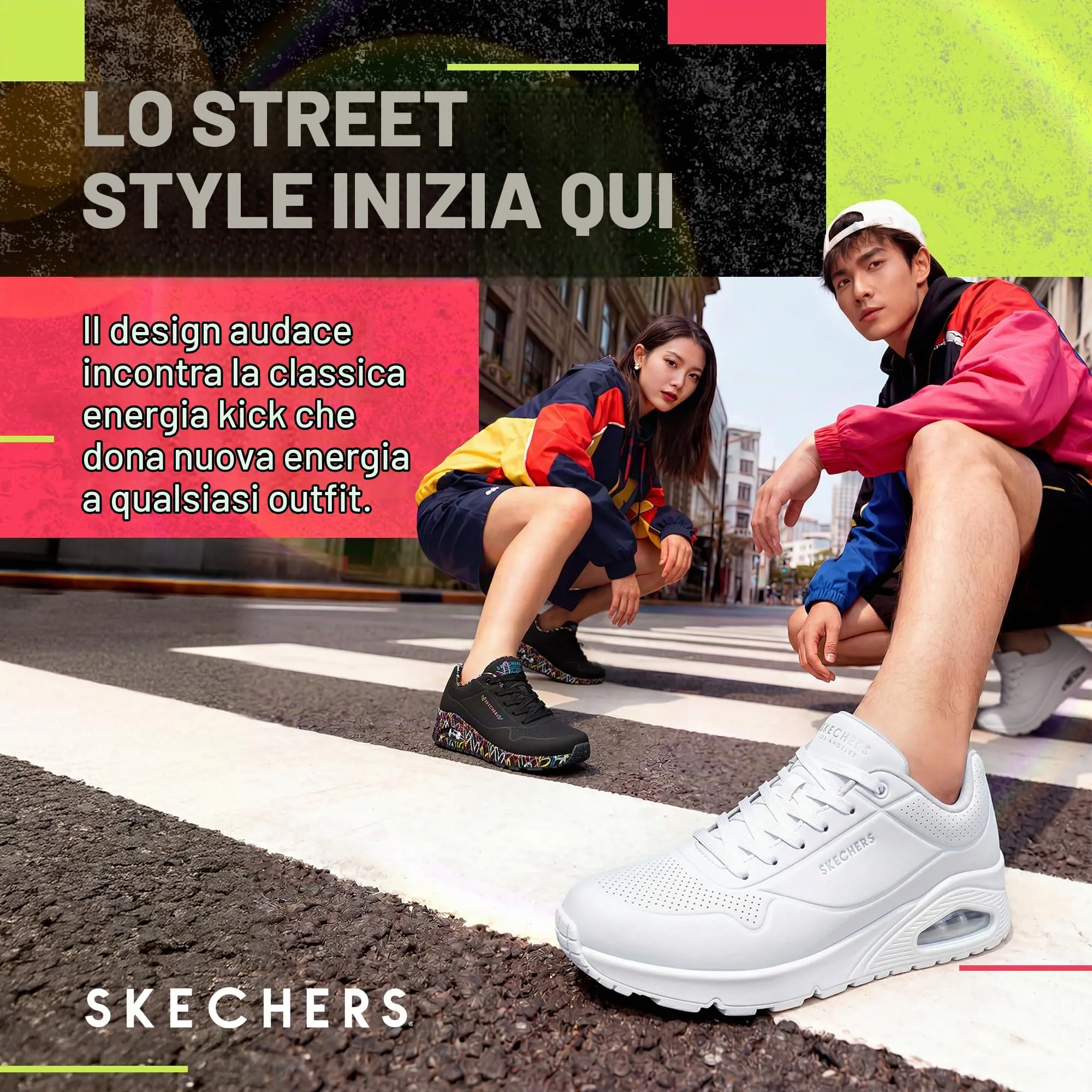 Skechers Uno Stand On Air Men's Sneakers, White Durabuck Mesh, 47.5 EU Wide - immagine 2