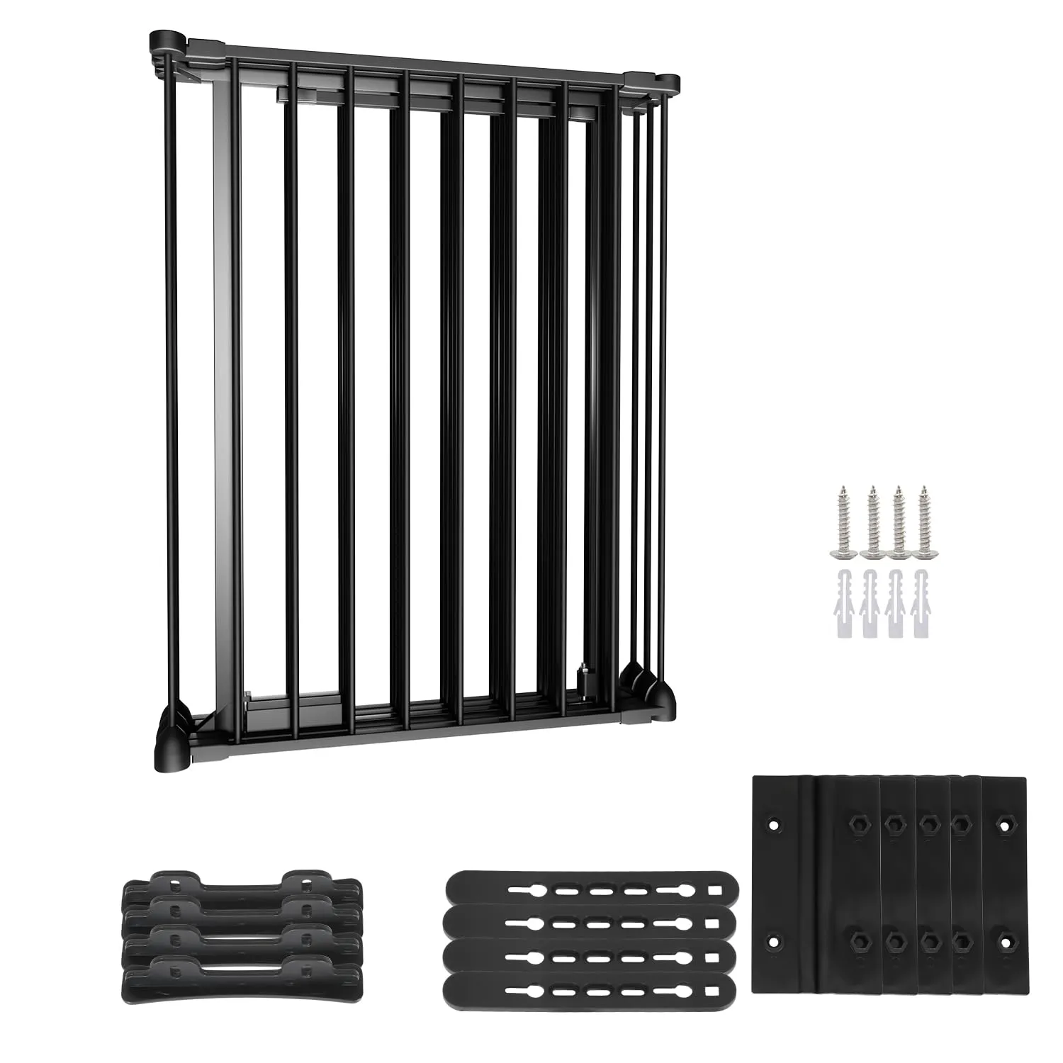 Sonnewelt Cancelletto di protezione per bambini e animali domestici, metallo, 310 cm, nero, 5 pezzi - immagine 5