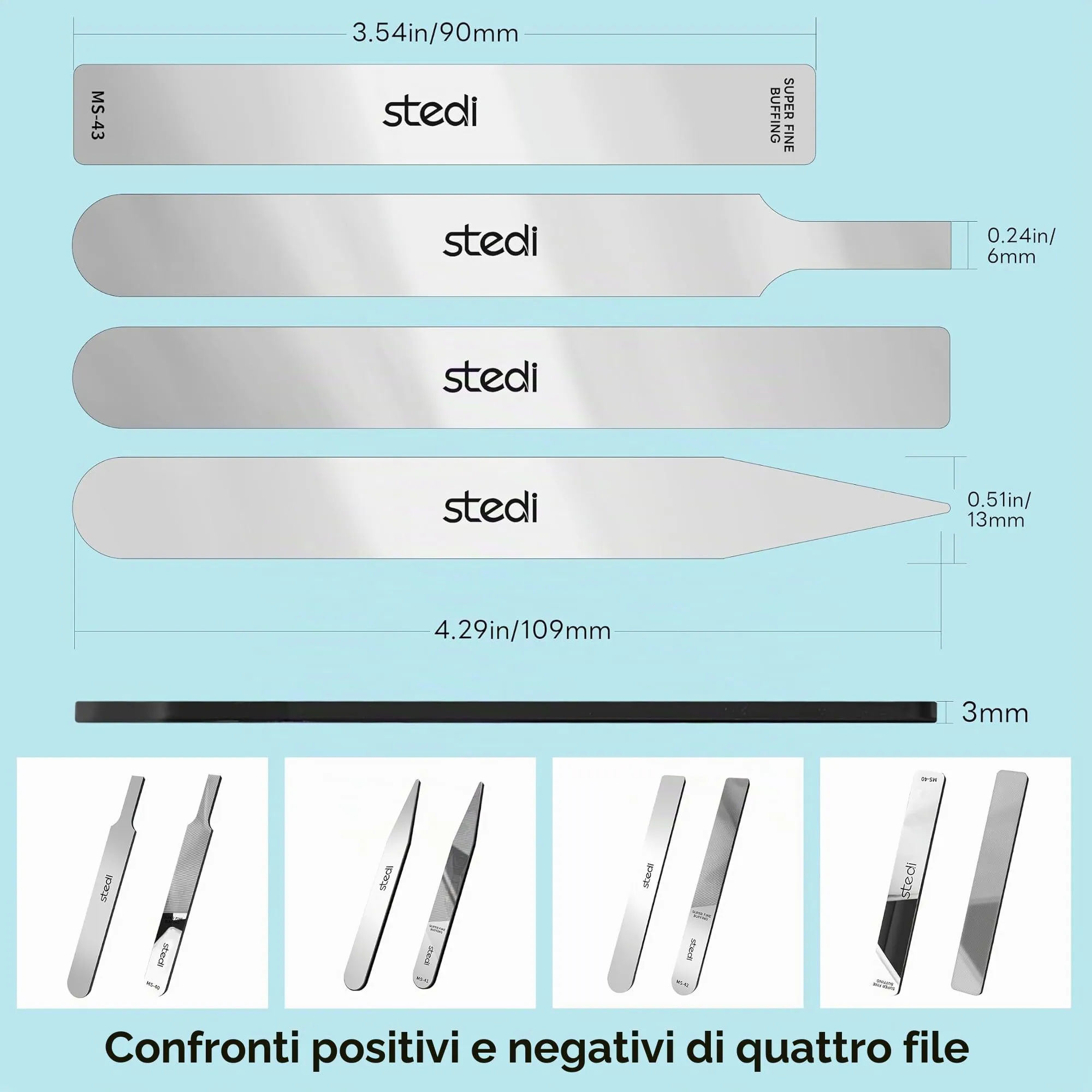 stedi Utensili per Lucidatura in Vetro, Grana 10000, Set di 4 - immagine 4