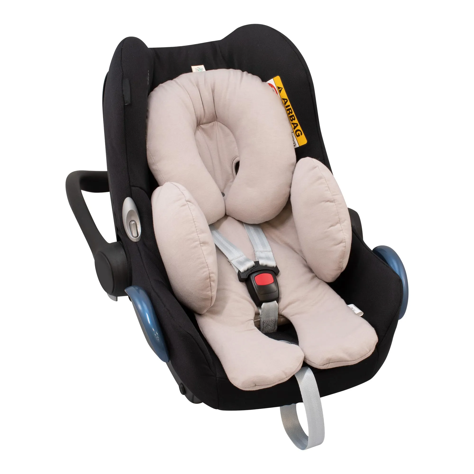 JYOKO Kids Riduttore Antiallergico Universale per Ovetto, Passeggino e Navicella, 100% Cotone, Beige - immagine 3