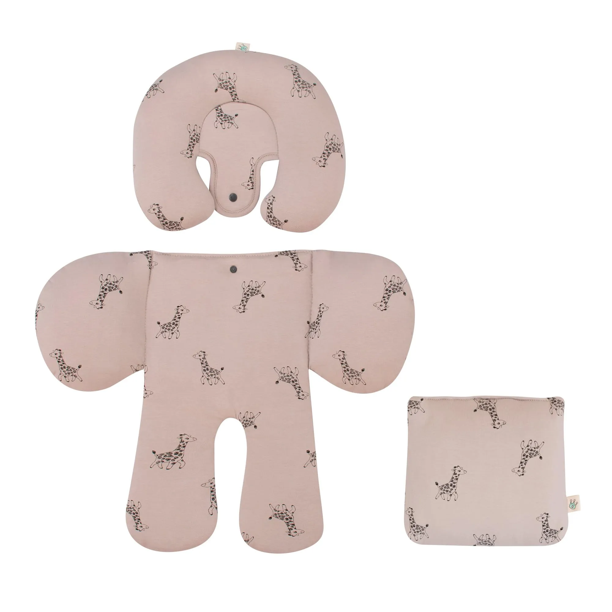 JYOKO Riduttore Antiallergico Universale per Ovetto, Passeggino e Navicella in Cotone - Giraffe - immagine 6