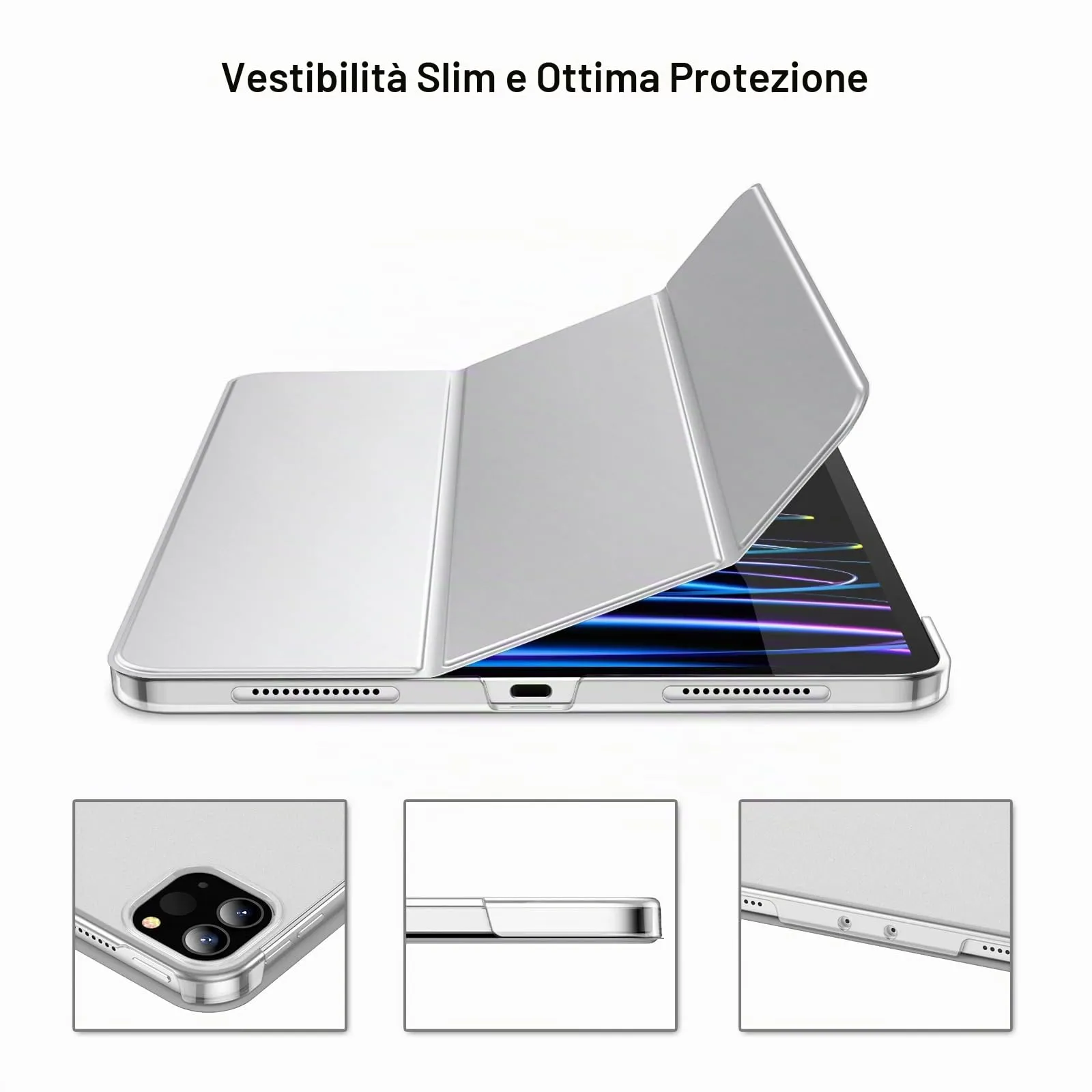 JETech Custodia per iPad Pro 11" (2018-2022), Argento - immagine 3