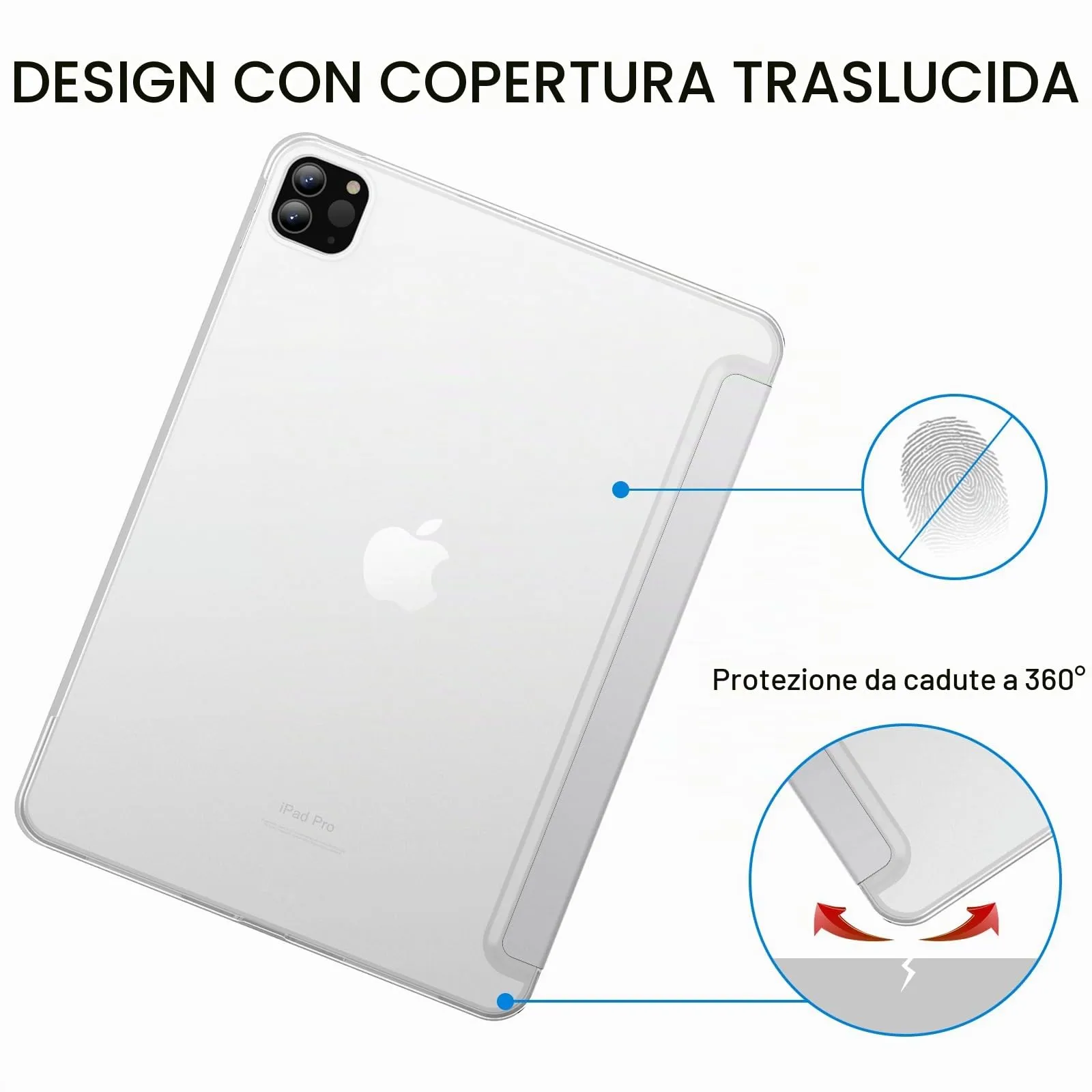 JETech Custodia per iPad Pro 11" (2018-2022), Argento - immagine 4