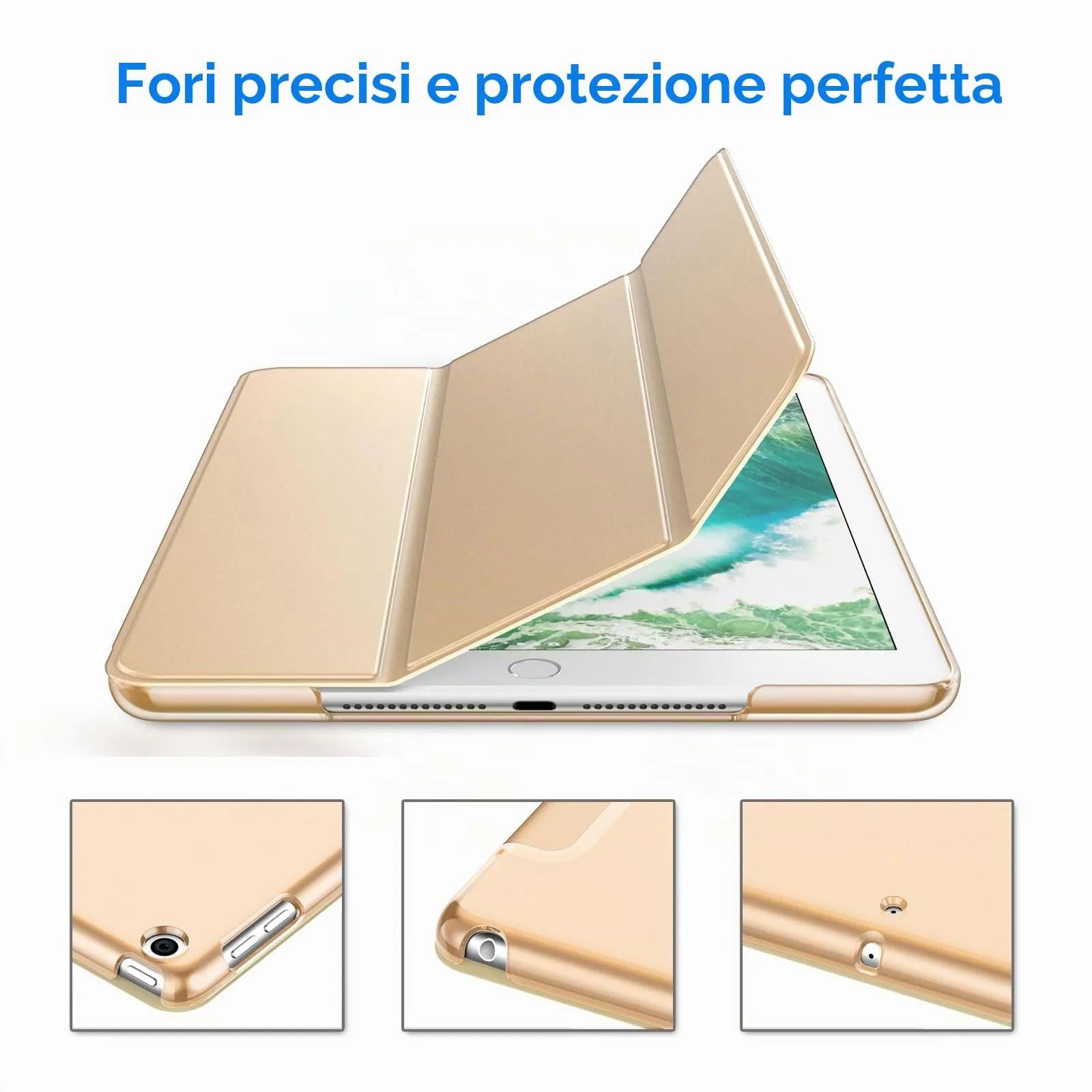 JETech Custodia per iPad 6ª/5ª Gen 9,7" (2018/2017), Beige - immagine 3