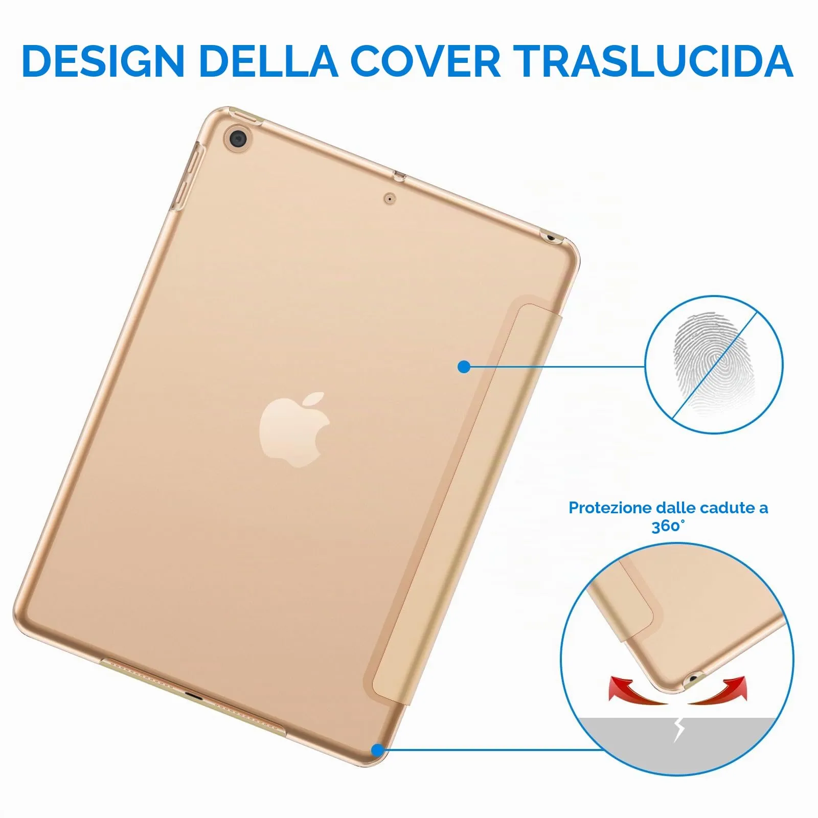 JETech Custodia per iPad 6ª/5ª Gen 9,7" (2018/2017), Beige - immagine 4