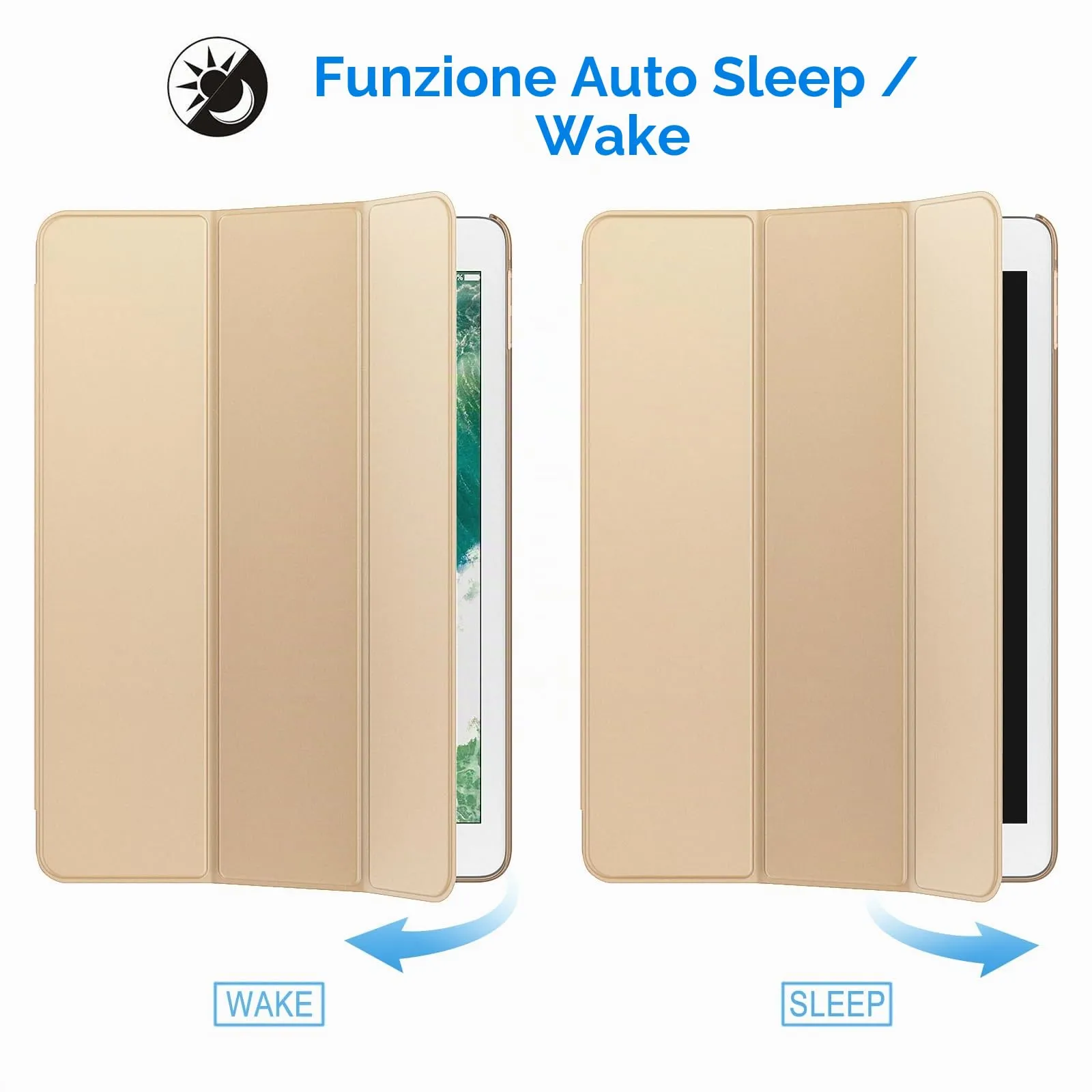 JETech Custodia per iPad 6ª/5ª Gen 9,7" (2018/2017), Beige - immagine 6