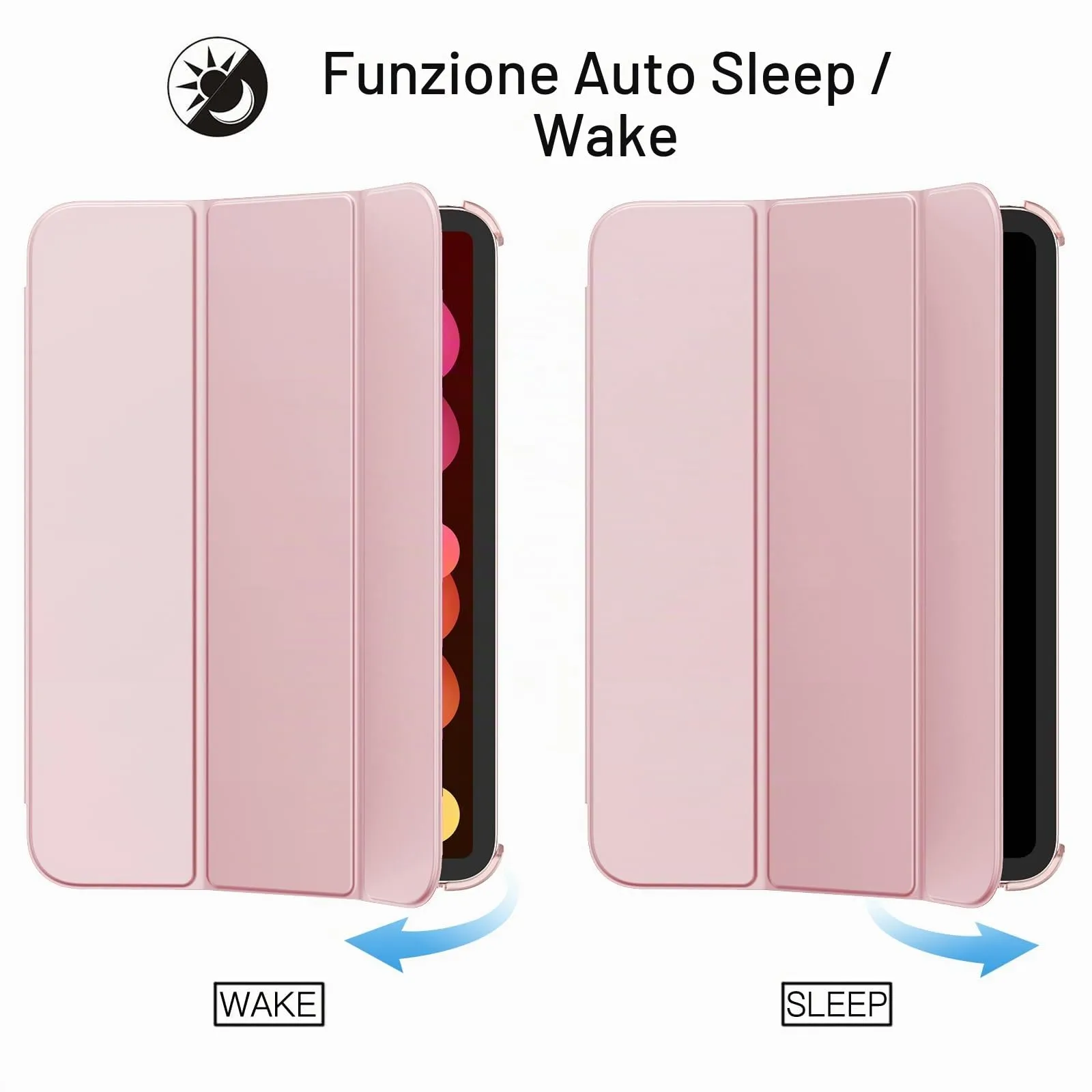 JETech Custodia per iPad mini A17 Pro/6ª Gen, Rosa - immagine 6