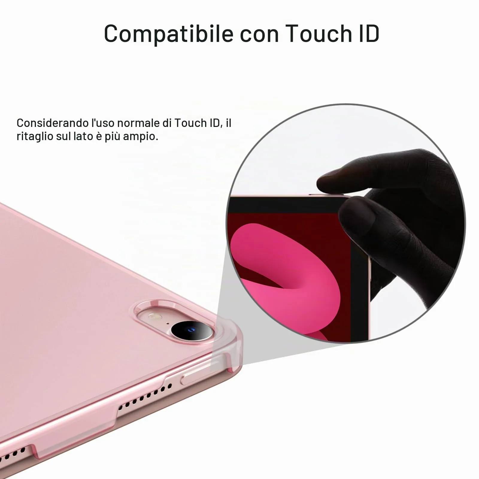 JETech Custodia per iPad mini A17 Pro/6ª Gen, Rosa - immagine 7