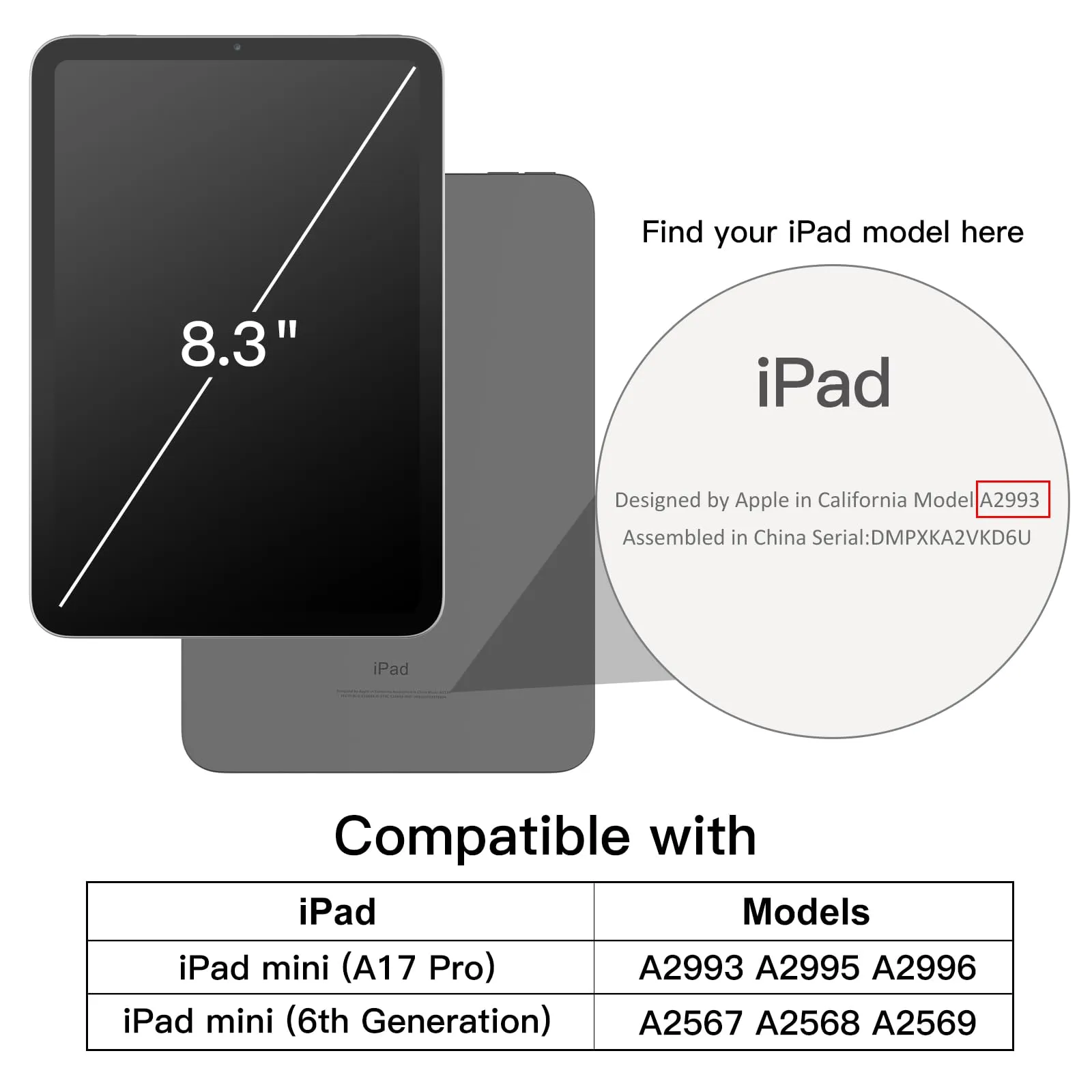 JETech Custodia per iPad mini A17 Pro/6ª Gen, Grigio Siderale - immagine 2